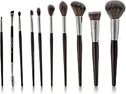 Pincéis Macrilan Profissionais Kit 10 Pincéis para Maquiagem - Cerdas Macias, Versátil e Melhor Custo-Benefício - Modelo A100, Macrilan