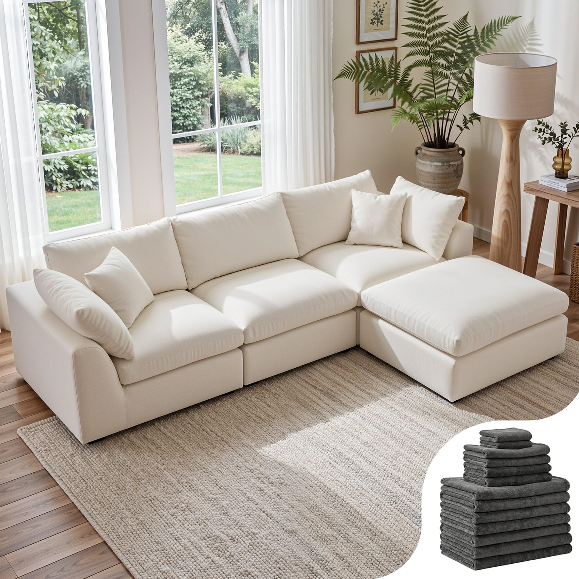 Amsleekey 108 Cloud Sectional