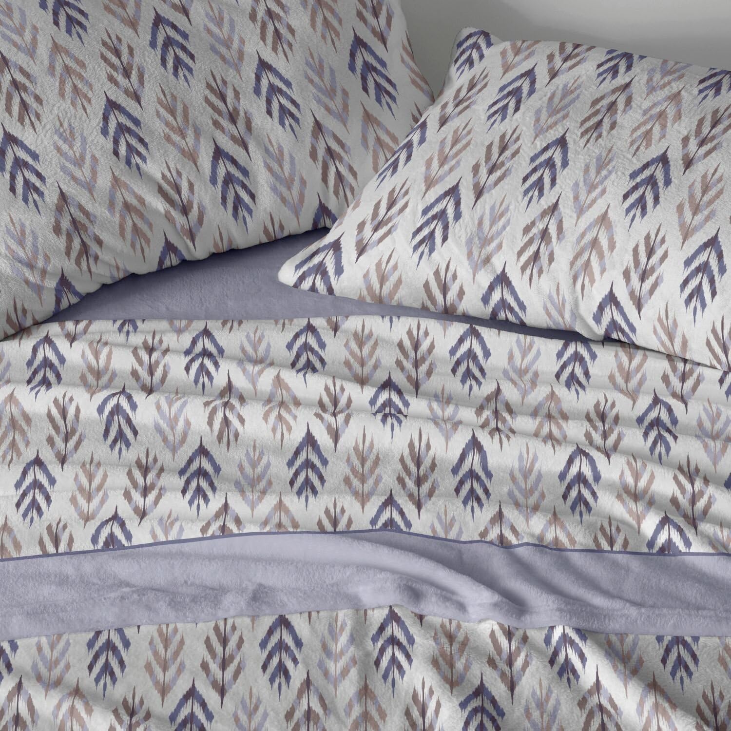 Burrito Blanco | Sábanas de Coralina | Cama de 90cm. (+Medidas Disponibles) | Sábanas Invierno | Diseño 770 | Color Azul (90x190/200cm.)
