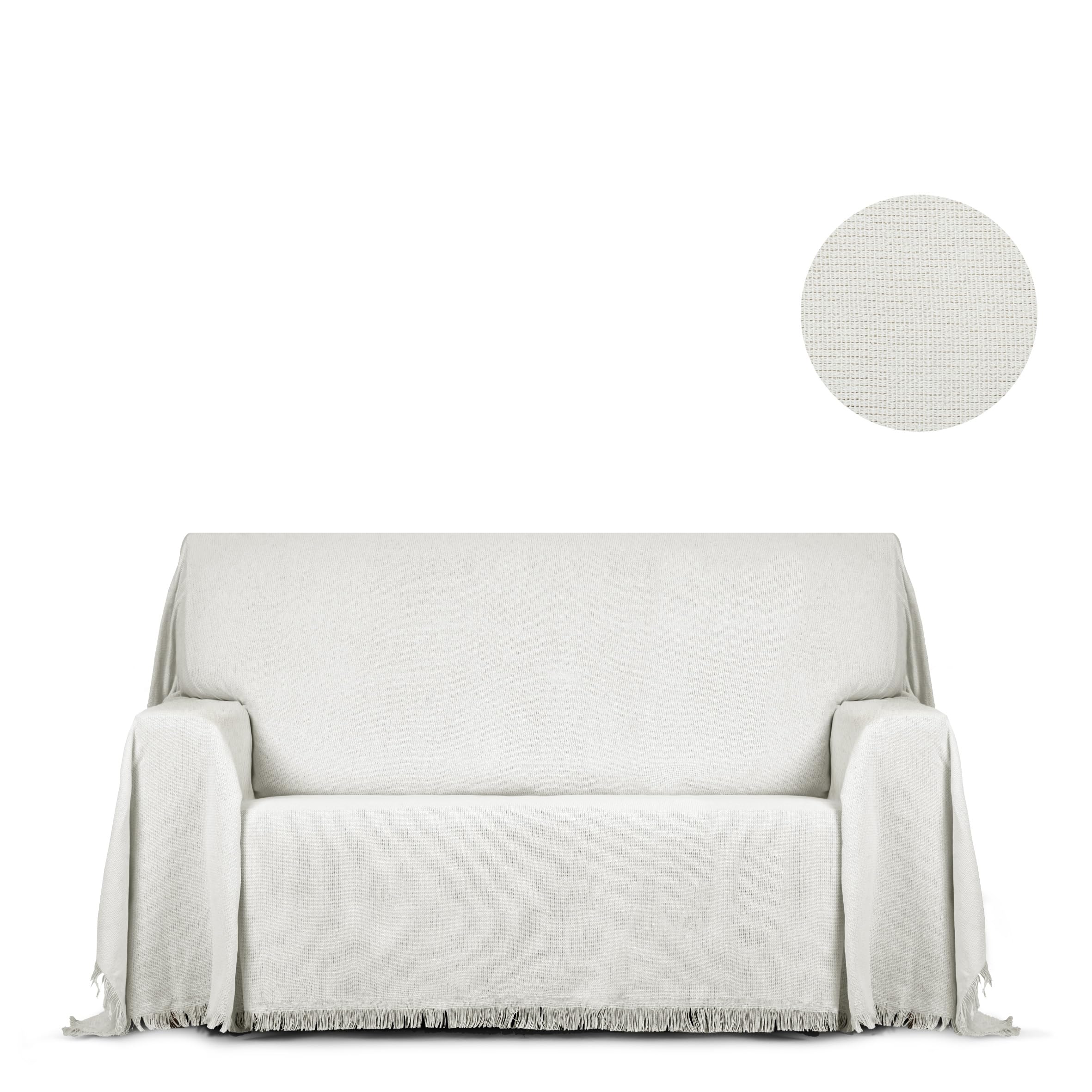 ECOMMERC3 | Plaid Multiusos Alessia Tamaño 300x260 cm - Colcha Multiusos Color Crudo Cubrecama Decorativo para Sofá y Cama