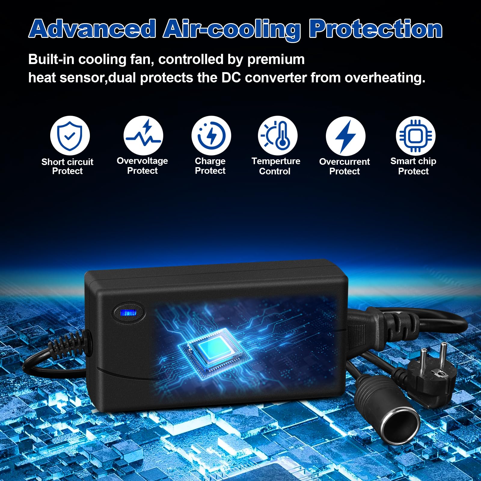 Adattatore Accendisigari 220V 60W 5A Trasformatore 12V