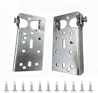 Garage Door Bottom Roller Brackets, 7/16" Stem Heavy Duty Replacement Pair | Garage Door Hardware, Easy Installation