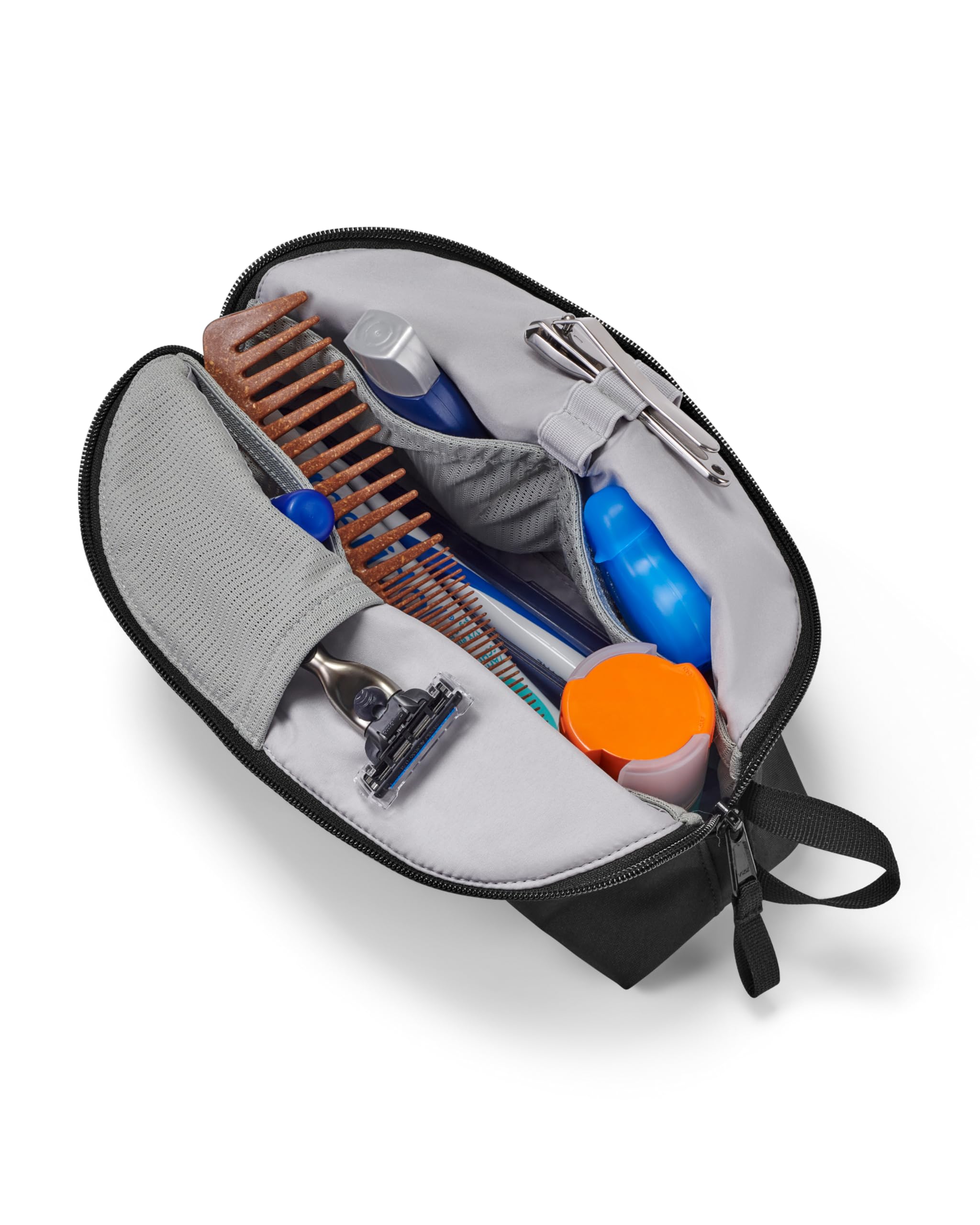 Larkson Trousse de Toilette Hommes & Femmes Noir - Tilda - Sac de Toilette Élégante à Poser - Petite Format pour Voyages, Camping, Piscine - 5