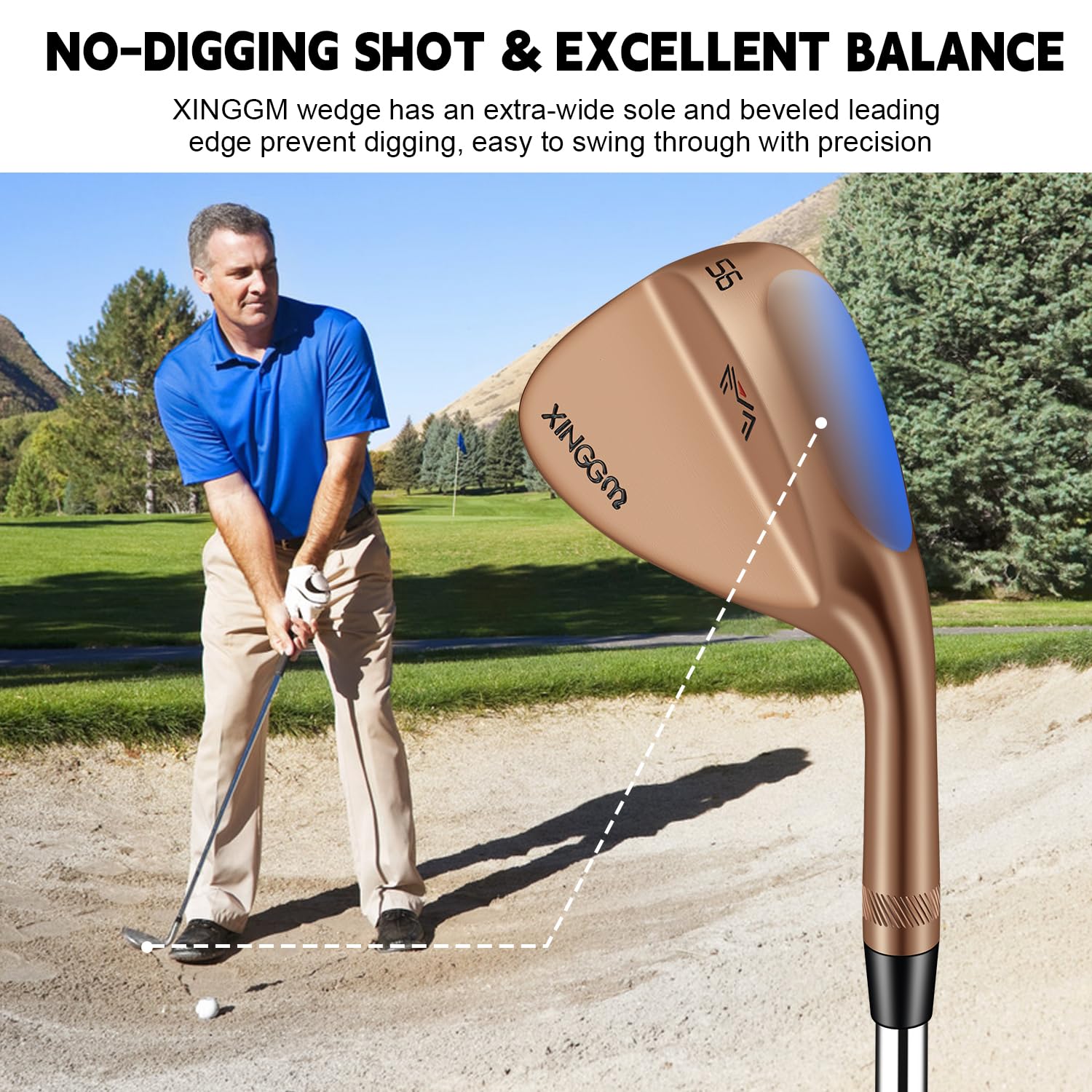 Juego de cuñas de golf forjadas para hombres o individuales de 48/50/52/54/56/58/60 grados, cuña de arena para mano derecha, cara fresada para más giro