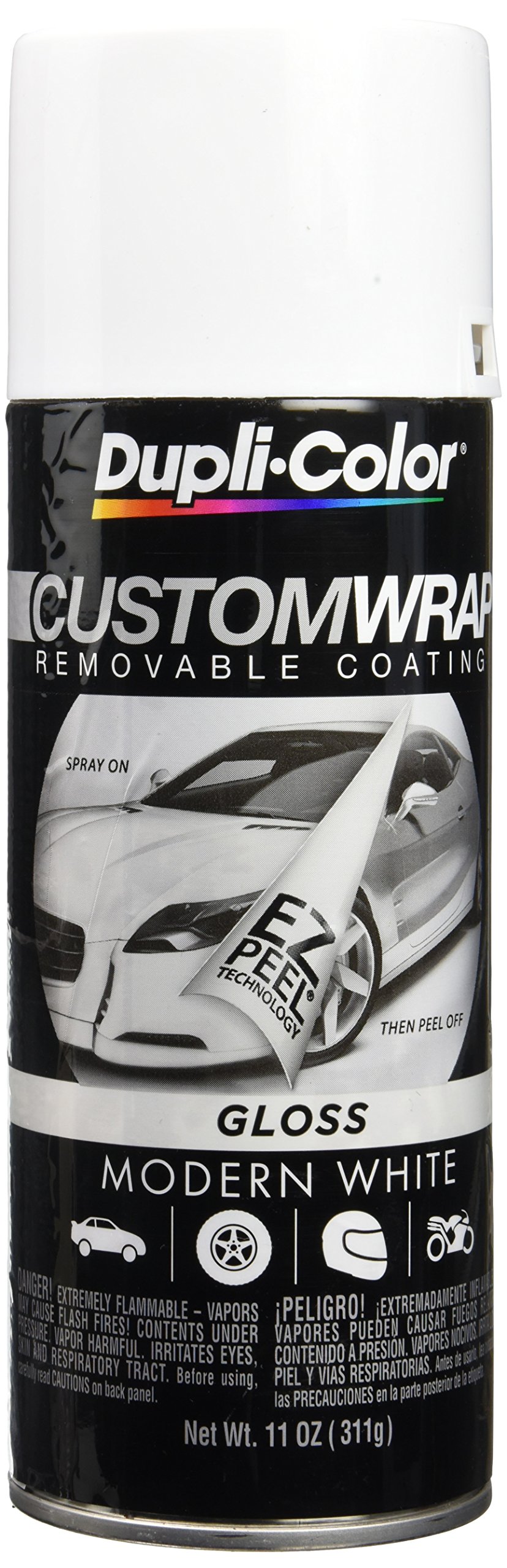 Dupli-Color Custom Wrap Removable Coatings, Gloss, Modern White, 11 oz