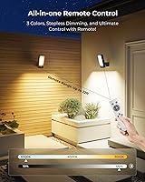 Vista 6 de 2 Pack Motion Sensor Outdoor Lights, 10000mAh Rechargeable 600 Lumen Battery Operated Outdoor Wall Lights with 3 Modes, 3 Colors, IP65 Waterproof