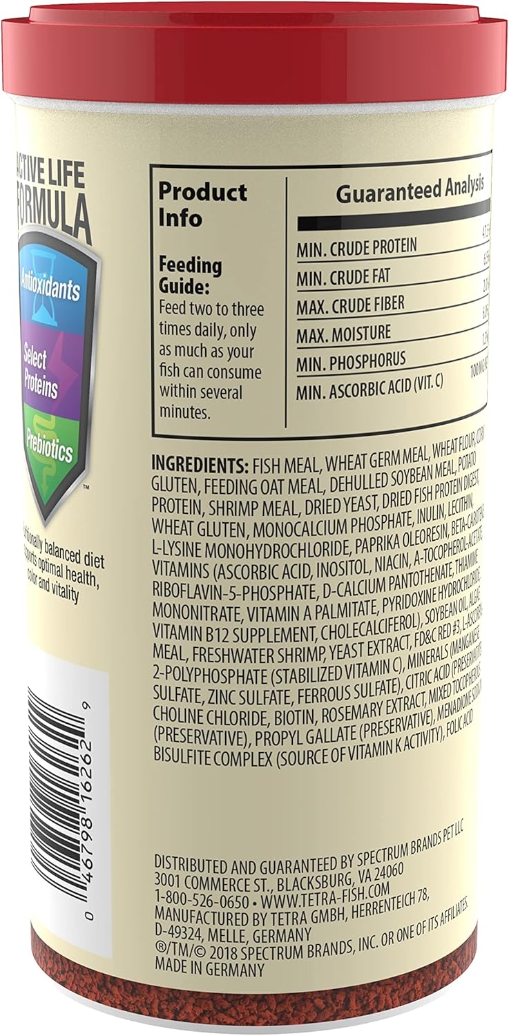TetraColor Tropical Granules, Clear Water Advanced Formula : Pet Food : Pet Supplies