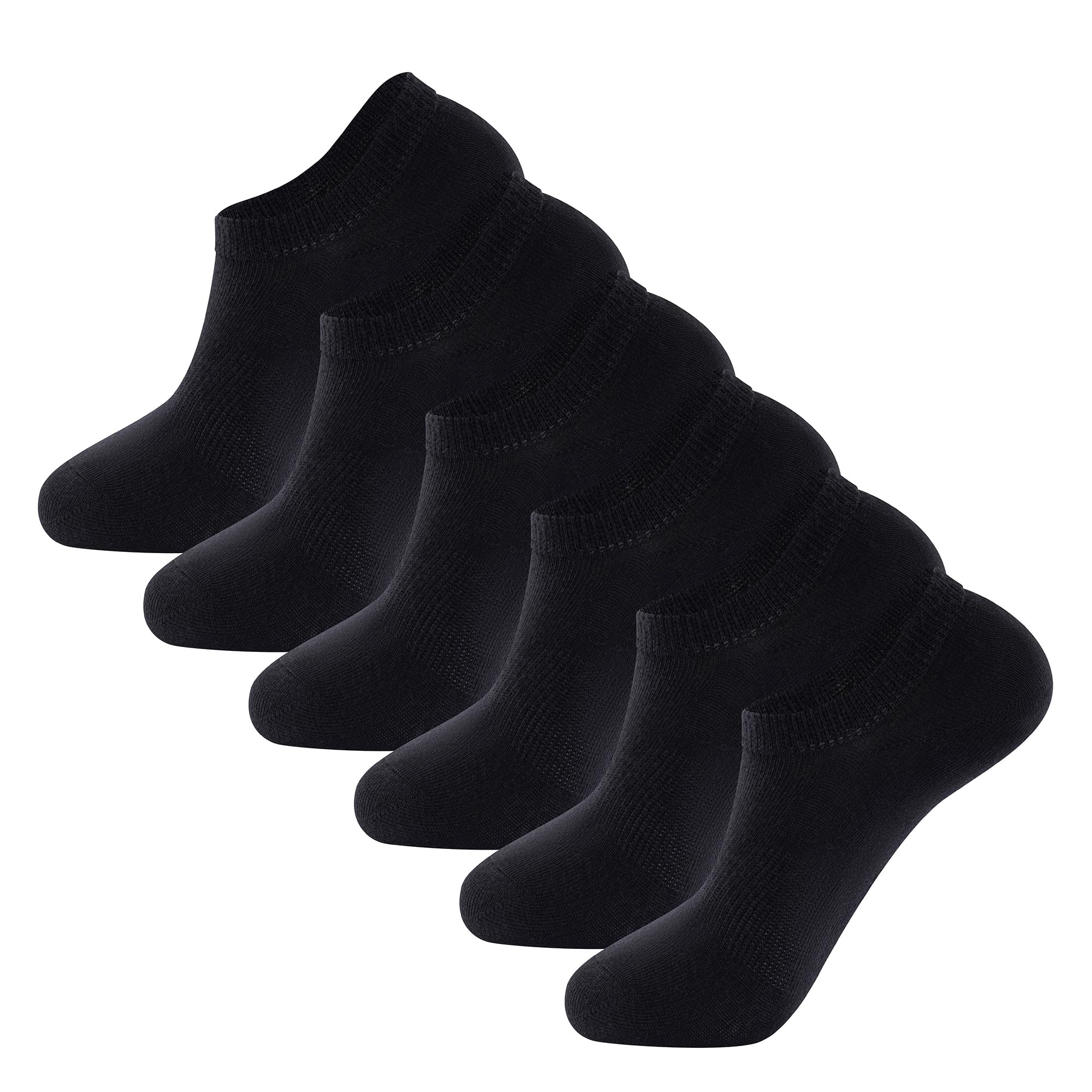 The Essentials Wardrobe 6PK Ladies Low Cut Trainer Socks - UK 4-8/EU 37-42 - Black