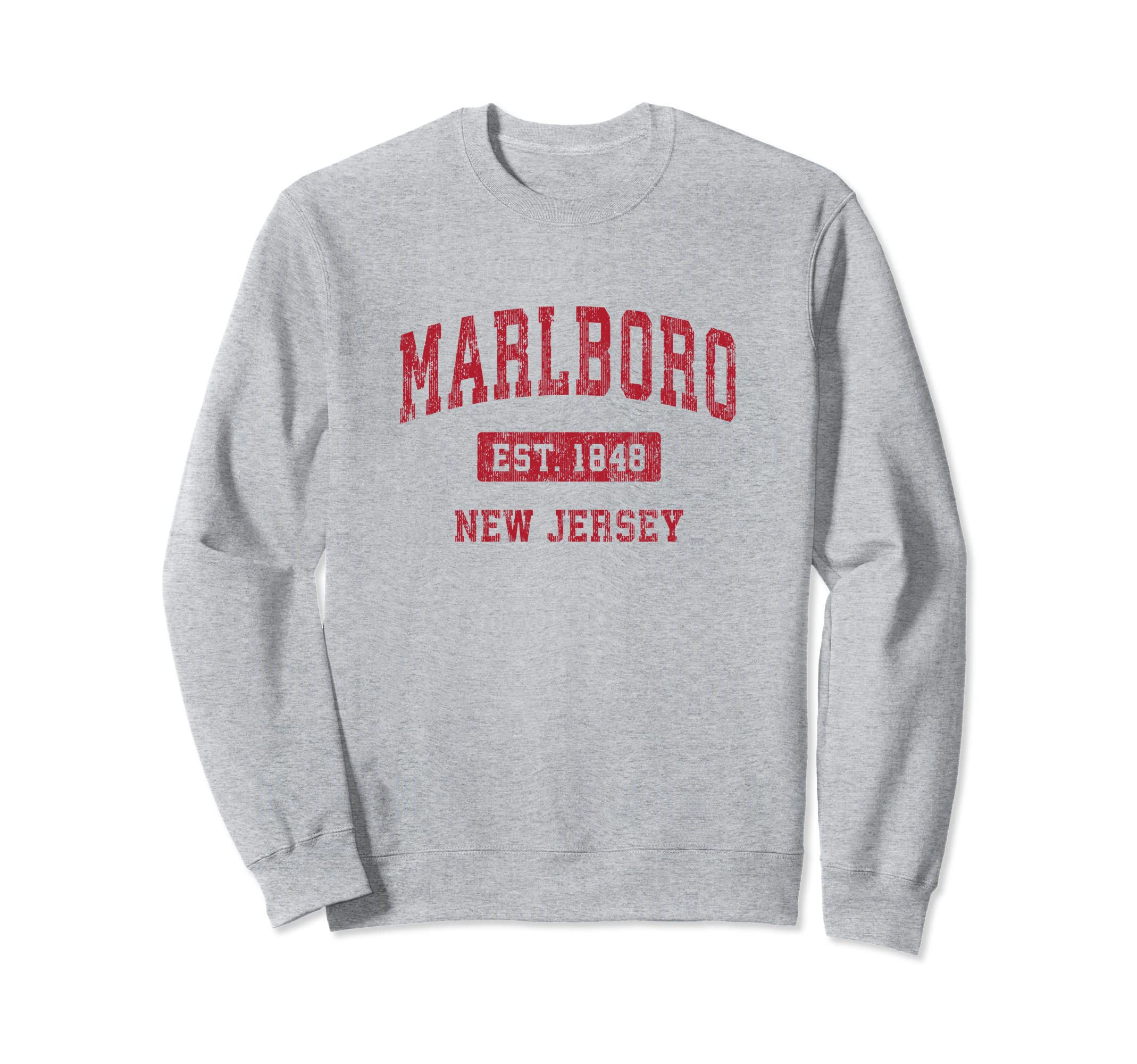 Marlboro New Jersey NJ Vintage Sports Design Red Design Sweatshirt