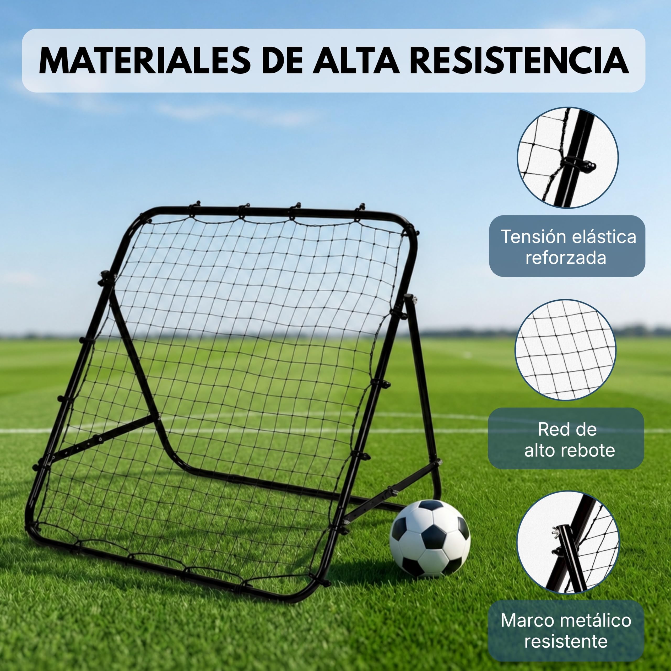 Red de Rebote Ajustable para Fútbol