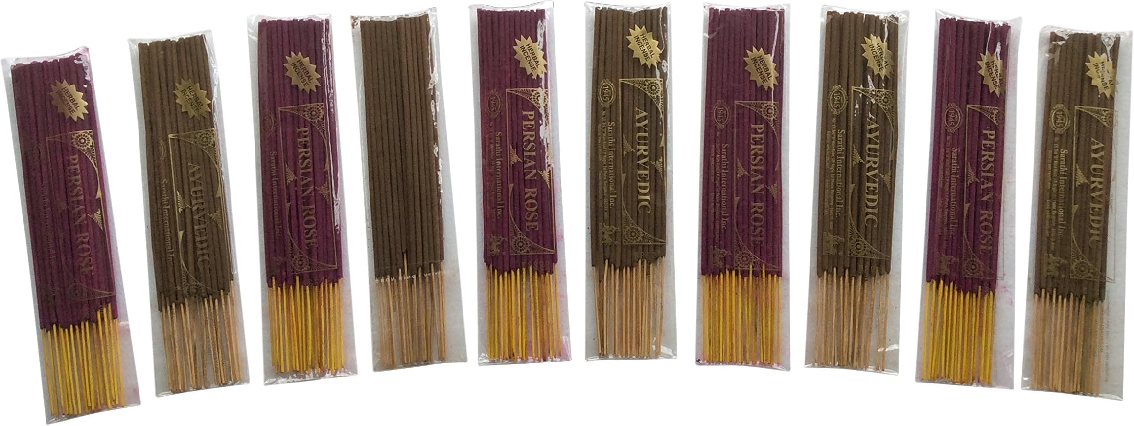 Persian Rose and Ayurvedic Incense Sticks, 250 GMS - Set of 10