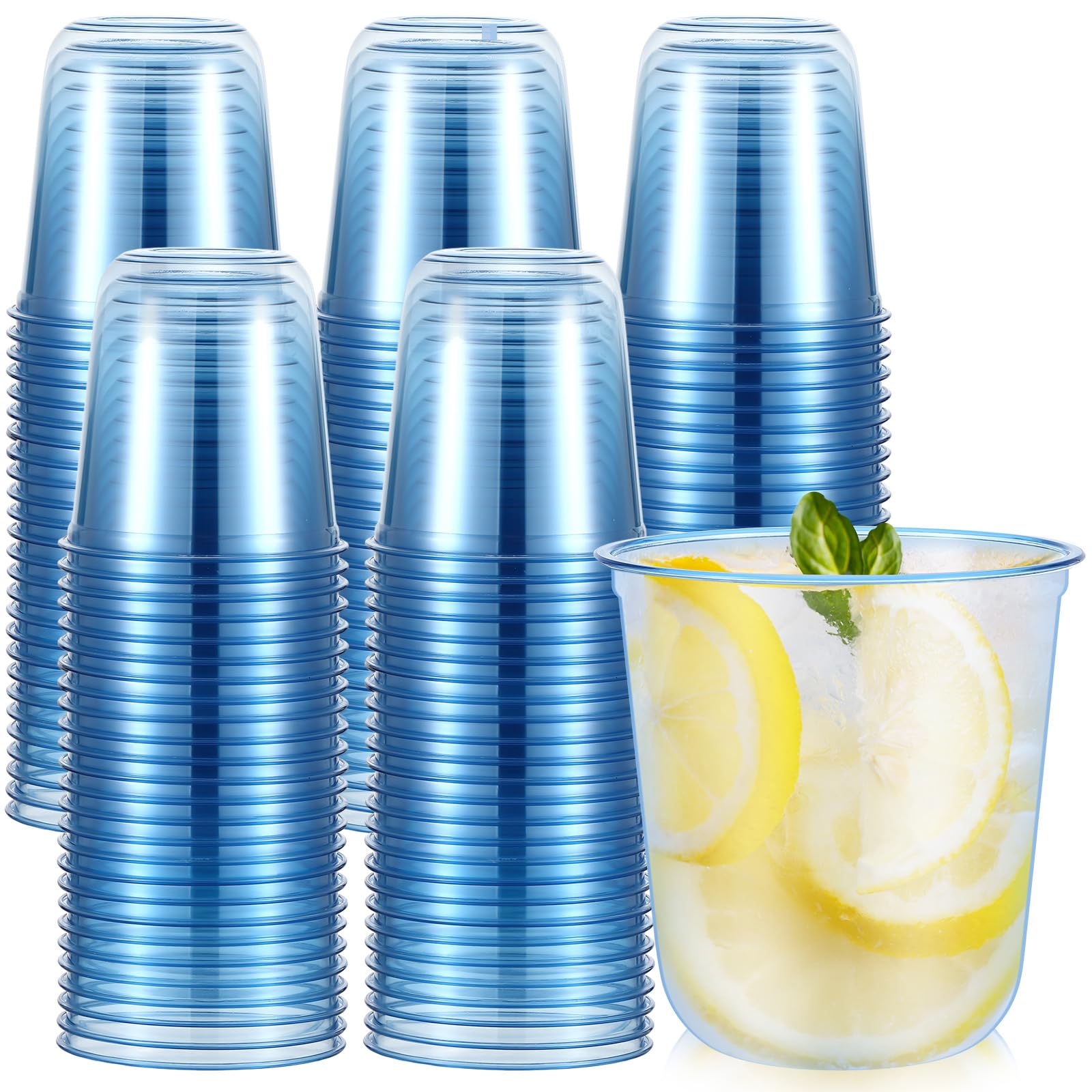 Gold Plastic Cups - 50 Pack Disposable Wine Glasses -27