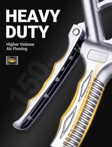 Miniatura 2 de JASTIND Pistola de soplado de aire mejorada con boquilla de soplador de aire ajustable, extensión de hasta 27 pulgadas con boquilla de flujo de aire