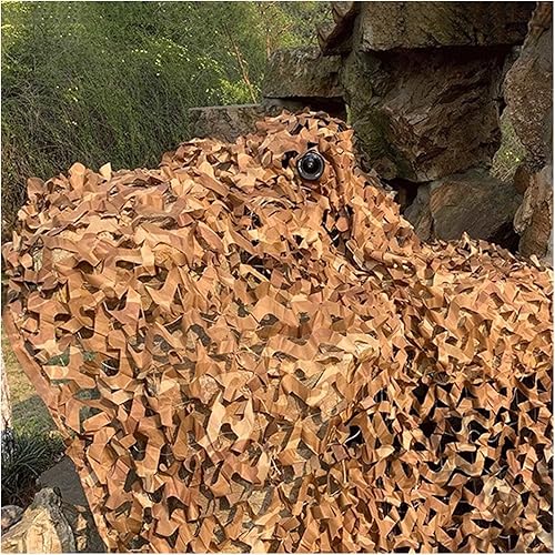 Vista 137 de Jolan Red de camuflaje de 2 × 9.8 ft 3 × 13.1 ft 3 × 16.4 ft 3 × 19.7 ft 4 × 26.2 ft 5 × 16.4 ft, red de sombra, desierto de red de camuflaje, red