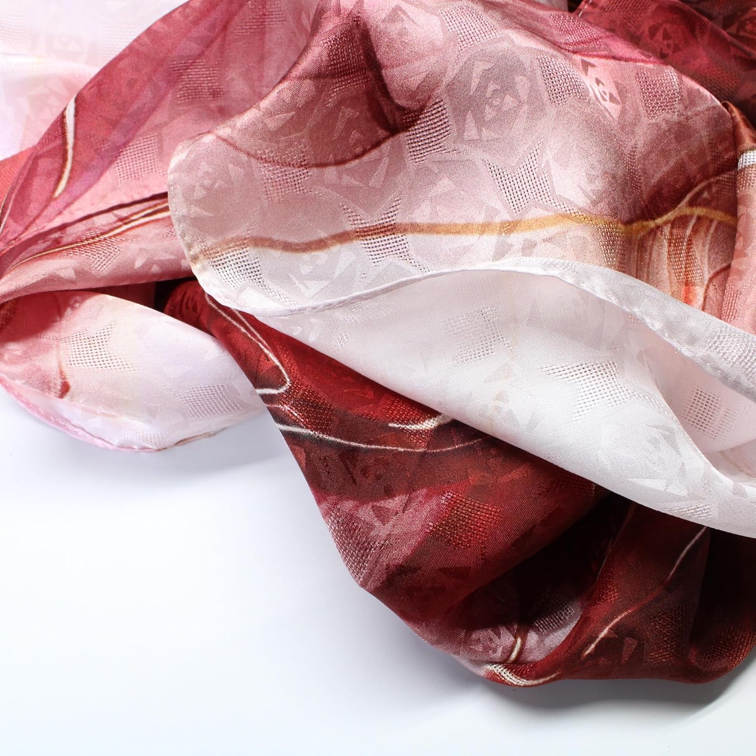 100% Mulberry Silk Scarfs for Women Floral Print Satin Long Scarf for Headscarf Hair Wraps Shawl with Gift Packed - Image 4