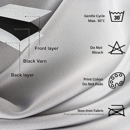 Miniatura 6 de Cortinas opacas verdes  Cortinas opacas para dormitorio  Cortinas para sala de estar, 2 x (46 pulgadas de ancho x 54 pulgadas de largo)46.1 x 53.9