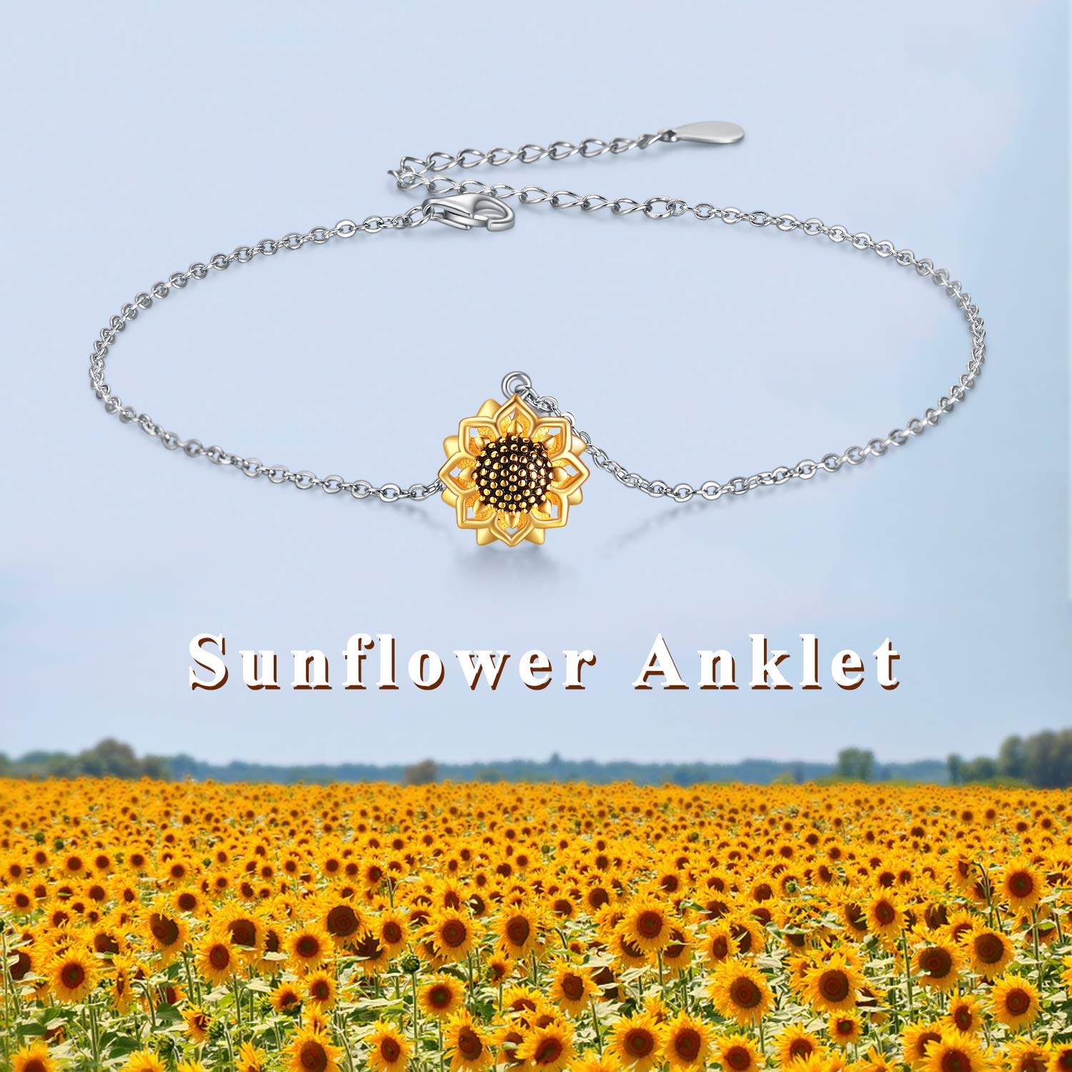 VONALA Cavigliera in argento sterling 925, per donne e ragazze