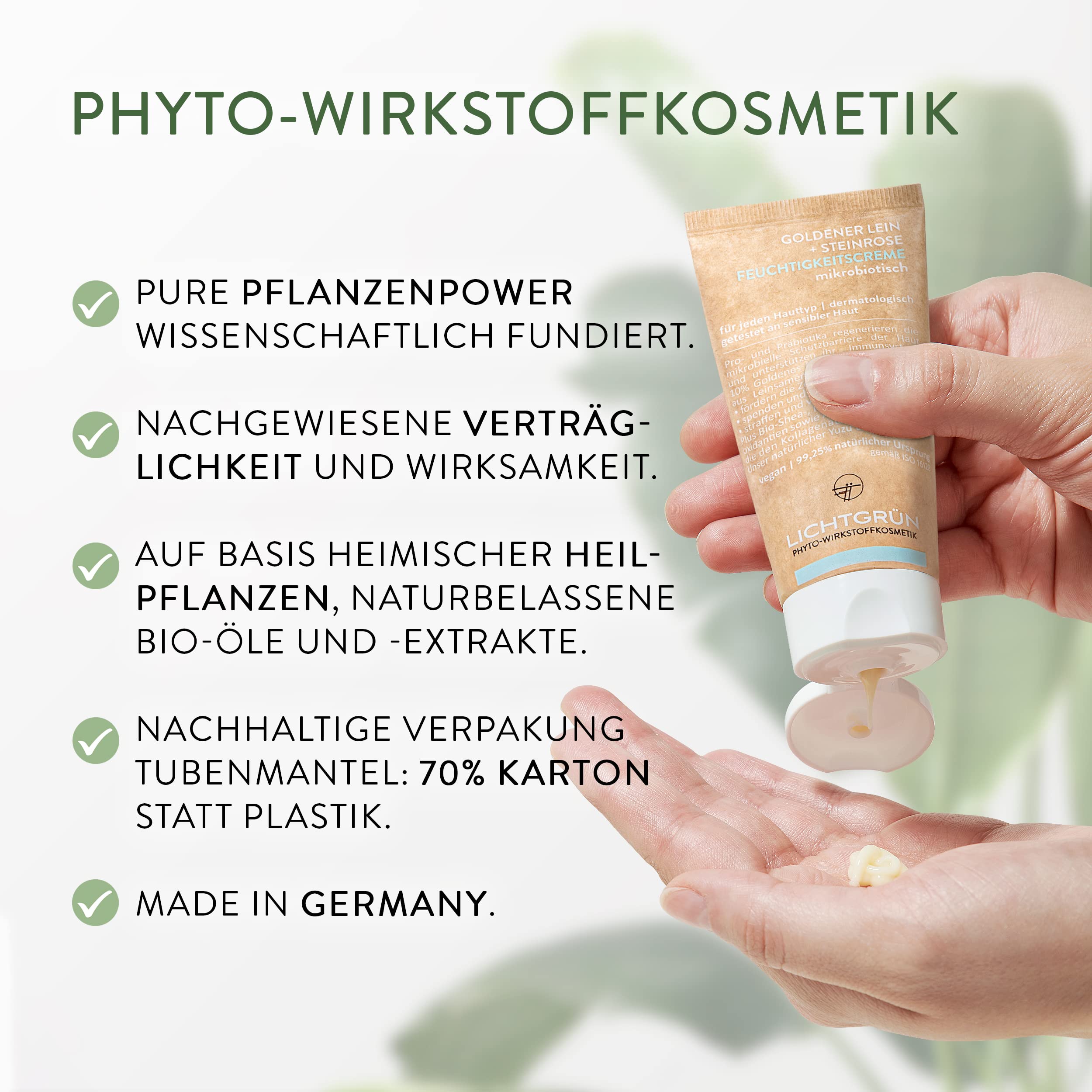 Set Hydro-Vital-Boost, Hyaluronserum 30 ml und Feuchtigkeitscreme 50 ml, Gesichtspflege mit Hyaluron, Bio-Steinrose und Bio-Leinöl, für feuchtigkeitsarme Haut, vegan, Made in Germany