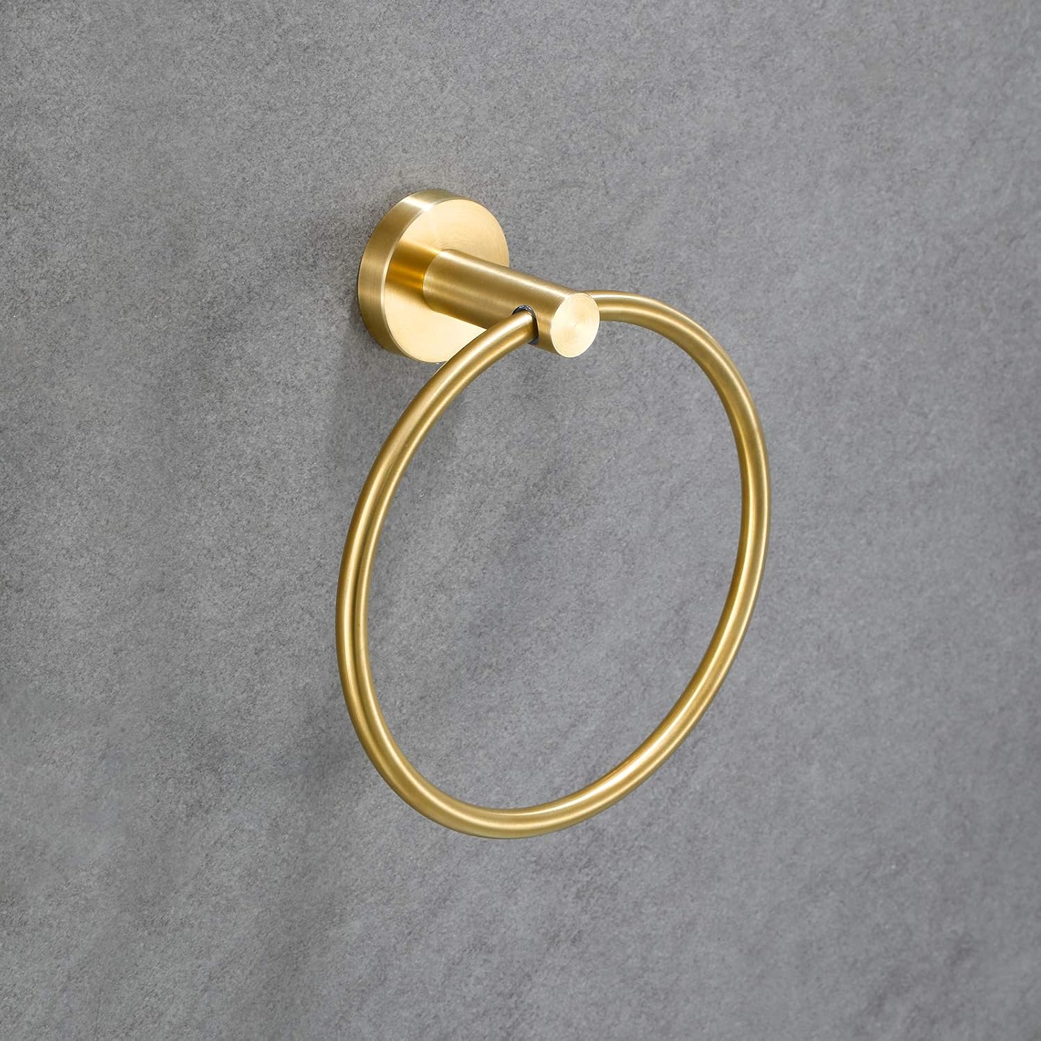 USHOWER Brushed Gold Bathroom Hardware Set, Modern Style Bathroom Accessories Kit, Includes 24 Inch Double Towel Bar, 5 Piece: Kitchen & Dining