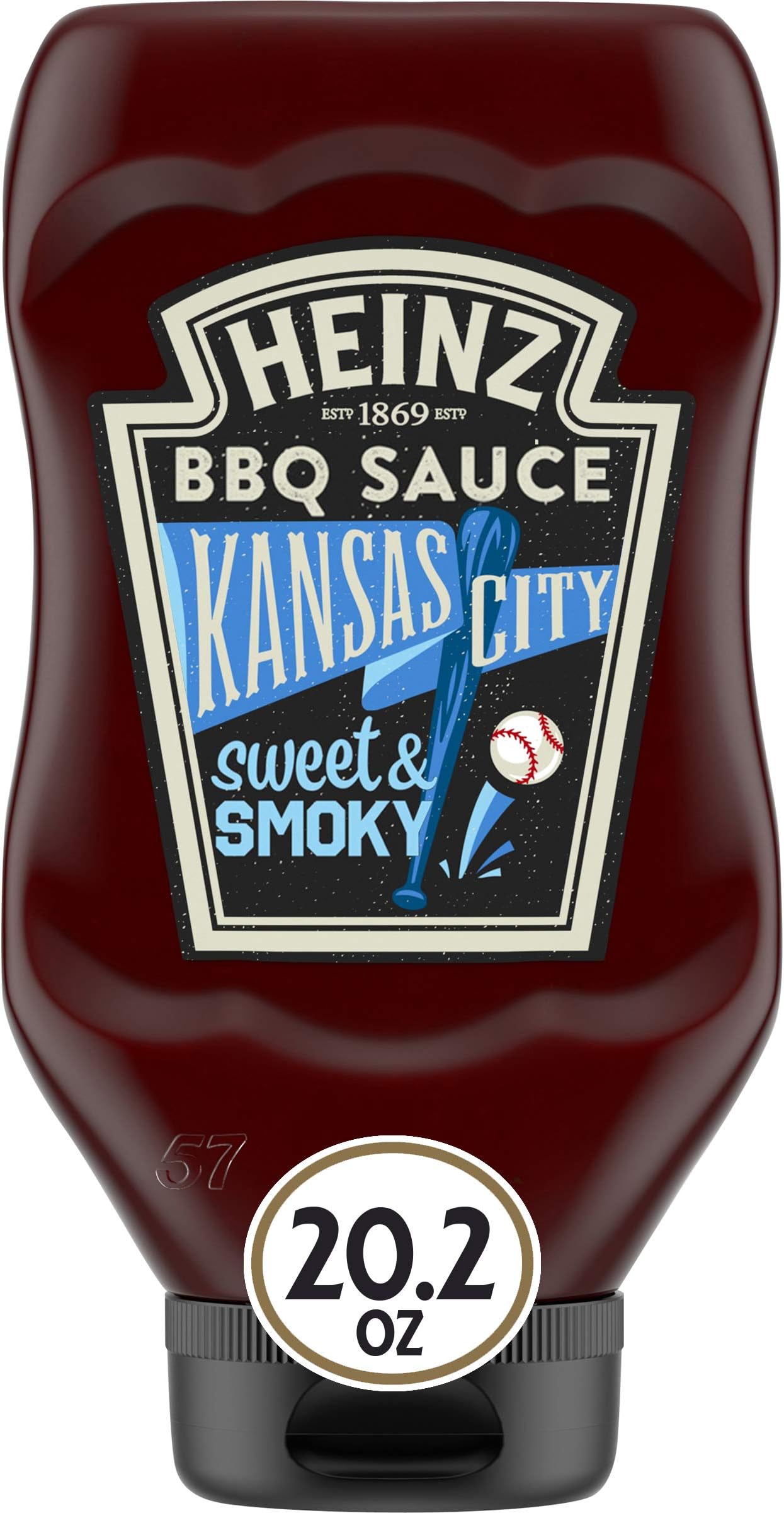 Heinz Kansas City Style Sweet & Smoky BBQ Barbecue Sauce (6 ct Pack, 20.2 oz Bottles)