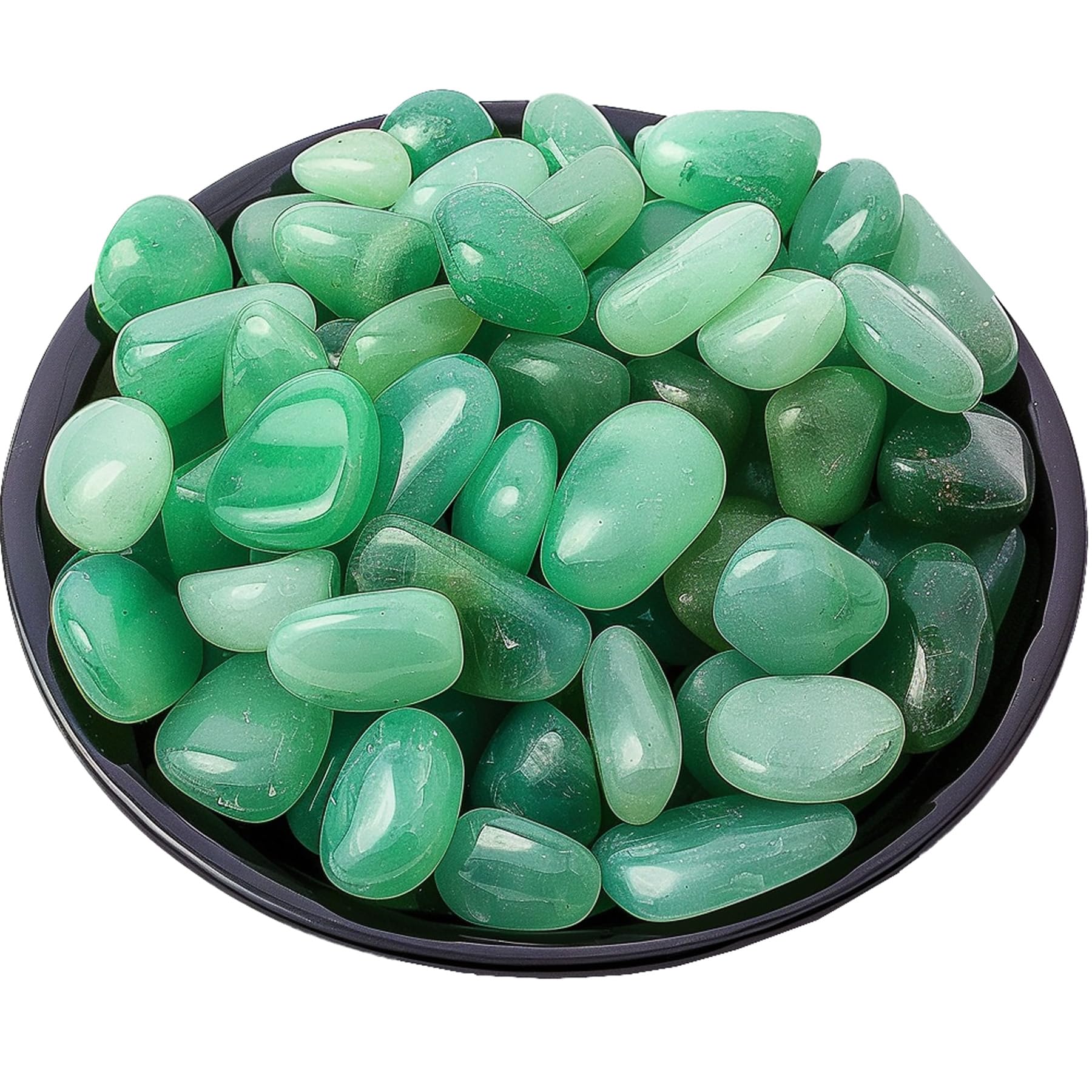 Polished Aventurine Crystal Set, 0.4", 128 Pcs - Handpicked Tumbled Stones and Crystals Bulk for Healing, Reiki, Meditation, Witchcraft and Home Decor,
