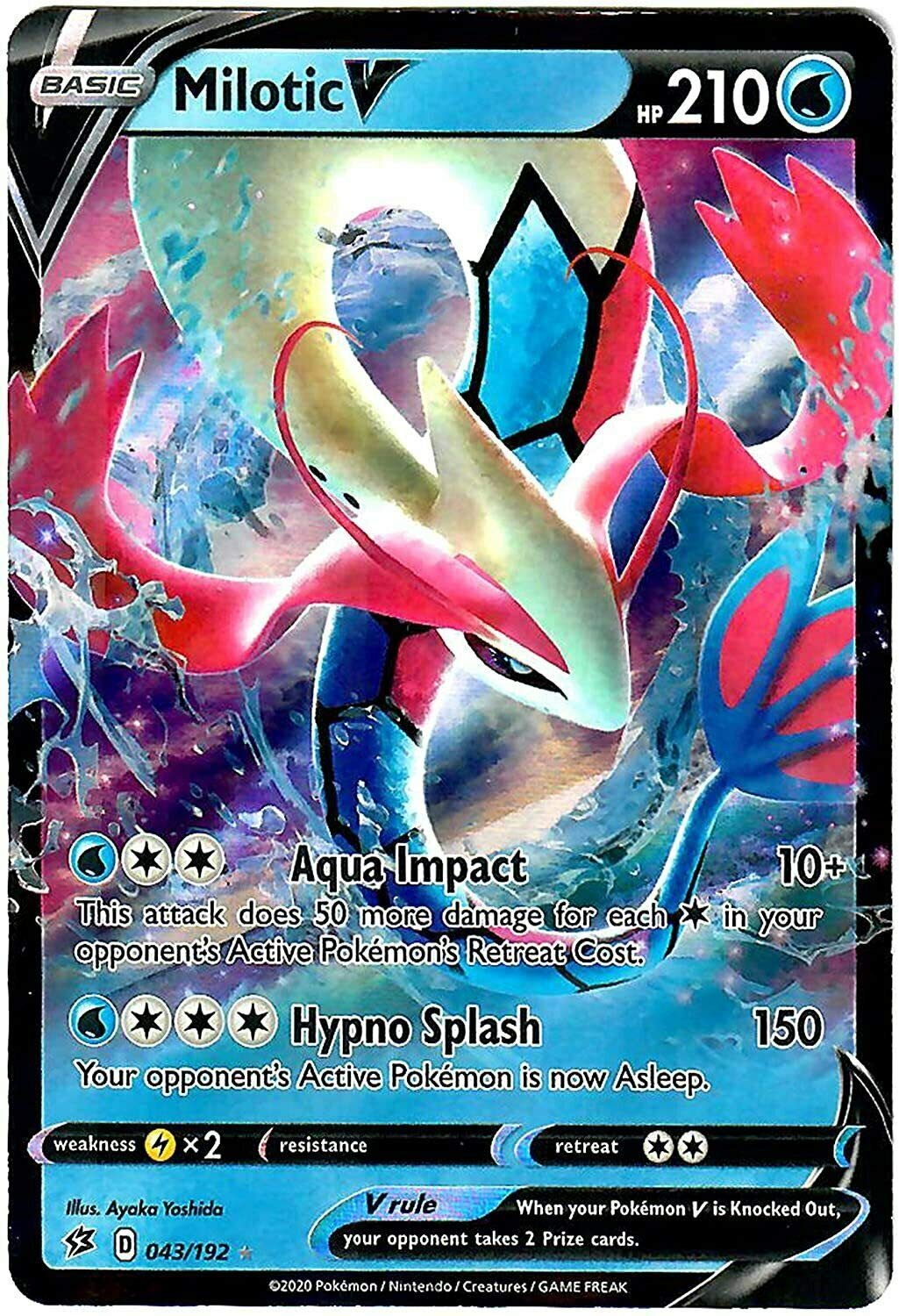 Milotic V 043/192 - Ultra Rare - Pokemon Sword and Shield Rebel Clash …