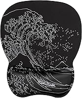 Vista 19 de MROCO Alfombrilla ergonómica para mouse con reposamuñecas de gel, cómoda alfombrilla de mouse con superficie de soporte de muñeca suave y base