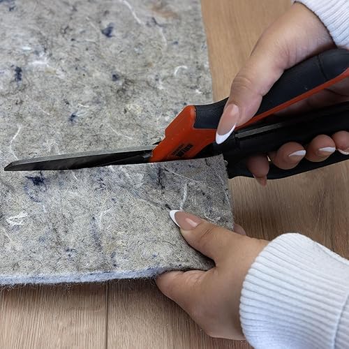 Miniatura 5 de RUGPADUSA Almohadilla para alfombra 100% fieltro de 9 x 12 pies para suelos de madera dura, amortiguación de 12 pulgada de grosor, prolonga la vida