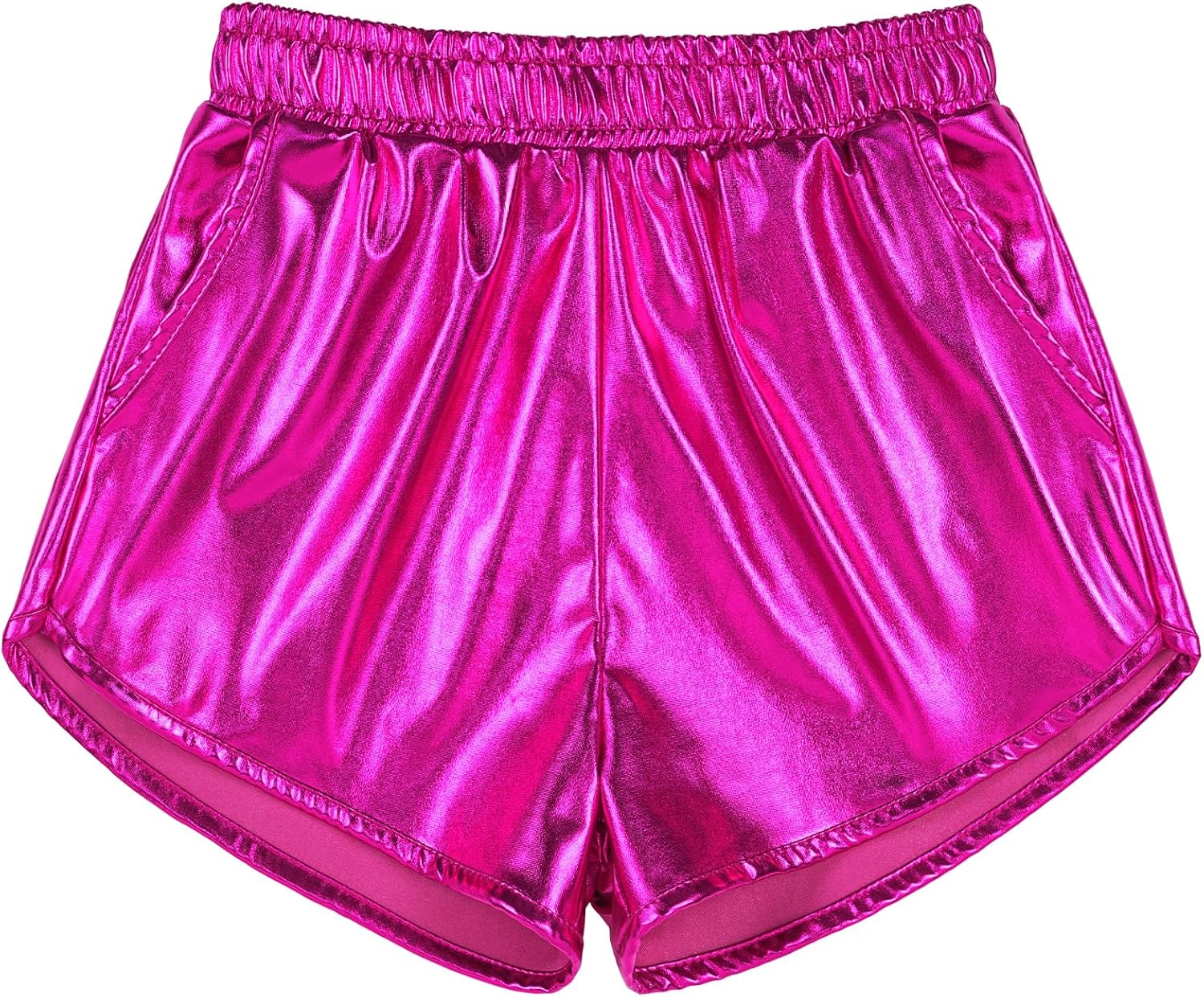 Green Shorts Girls Auranso Girls' Sparkly Metallic Shorts High
