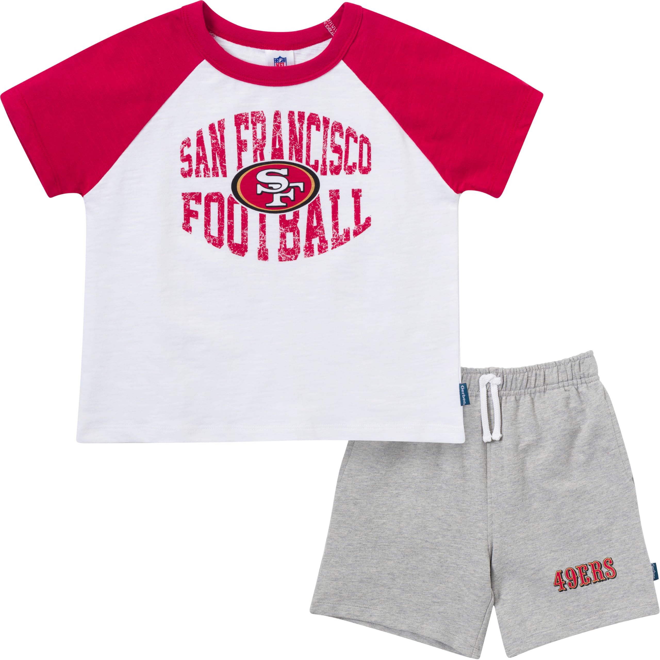 Gerber NFL unisex-baby Nfl Team T-shirt and Shorts Set