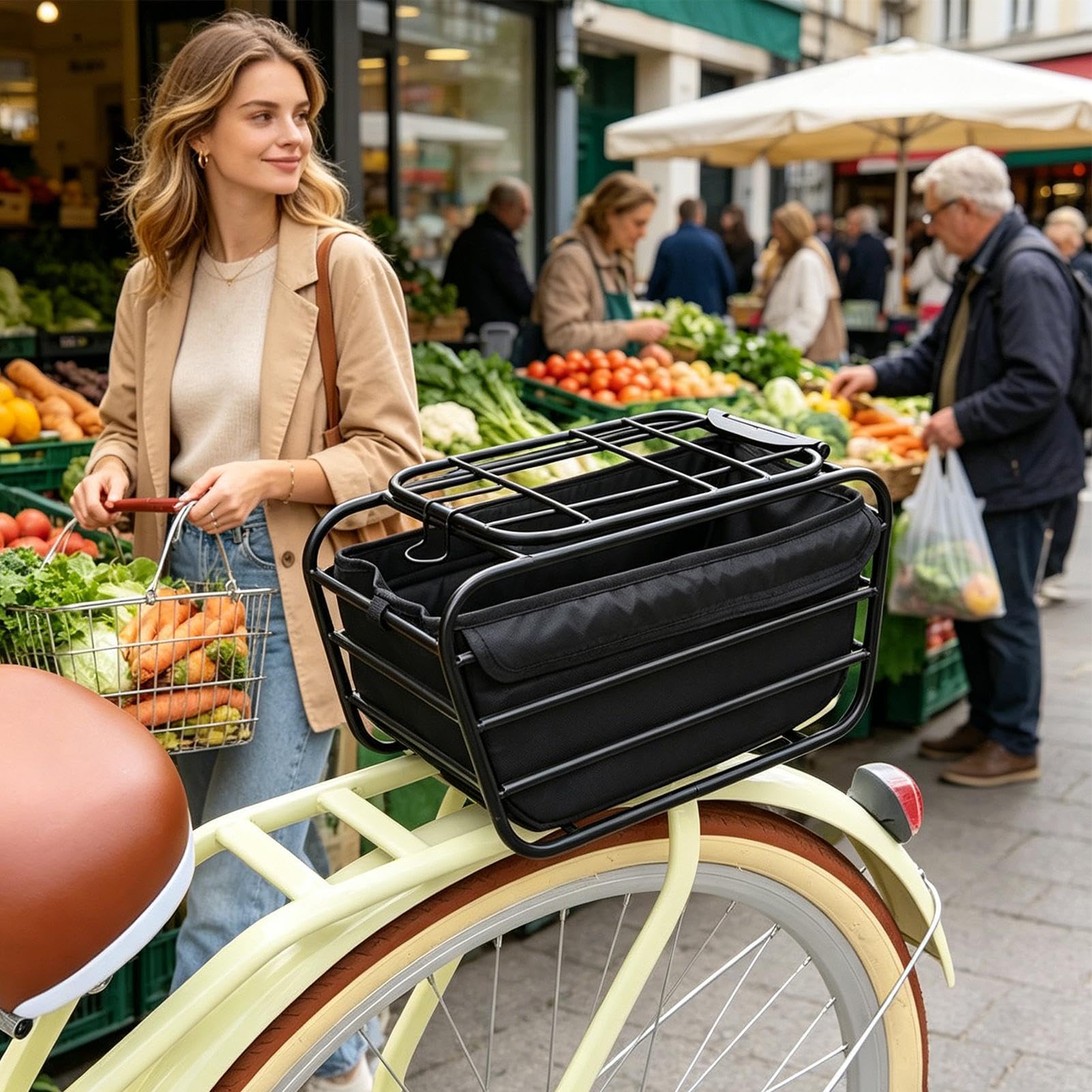 Cestino Portapacchi Bici - Accessorio Per Ciclismo Robusto,Cestino Bici Per Cani Su Portapacchi Posteriore - per Avventure Officine Casa Pendolarismo Ciclismo Ogni Strada