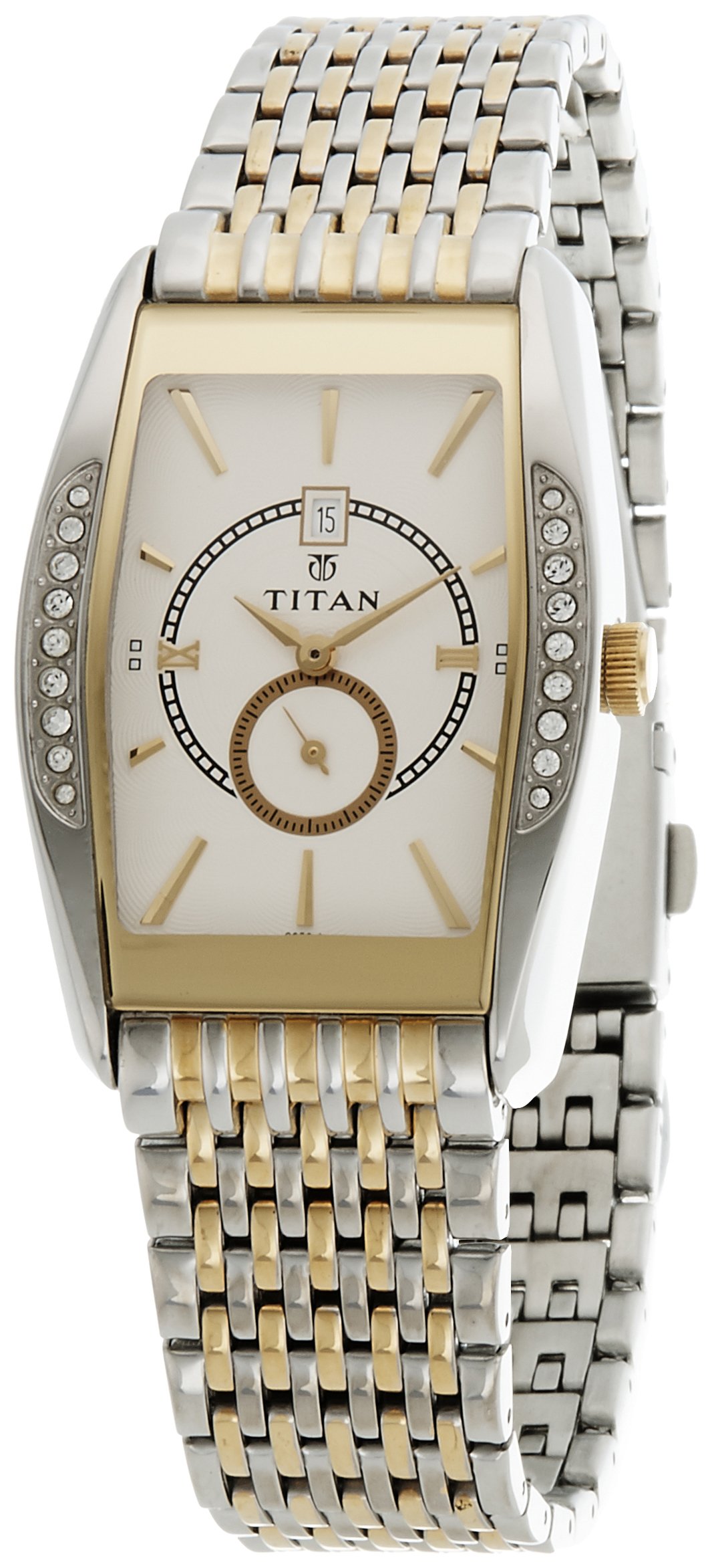 Titan Men's Quartz Watch with Analog Display and Stainless Steel Bracelet 1527BM01