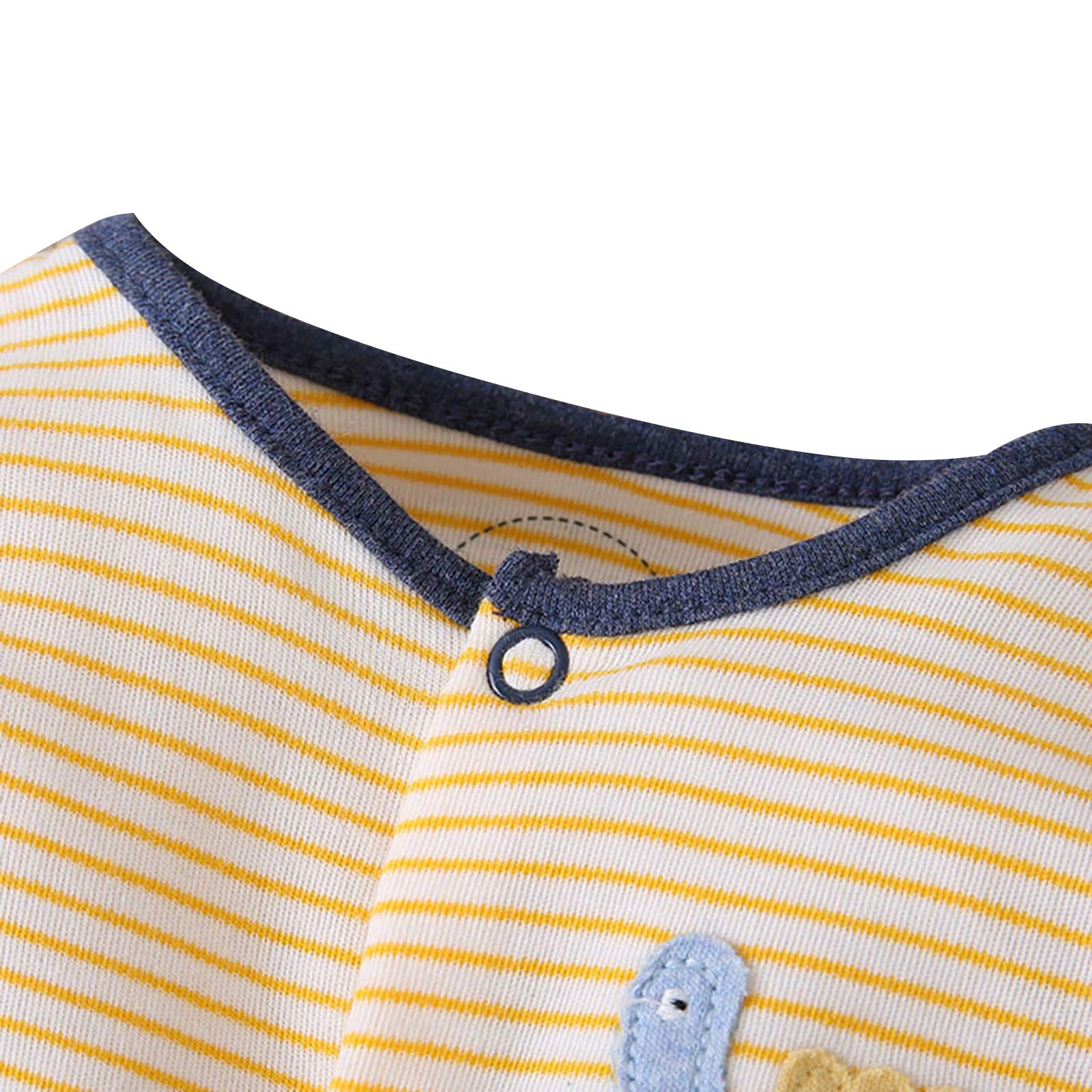 amropi Bébé Filles Garçons Grenouillères Coton Pyjamas Lot de 3 Bodys Combinaison pour 0-18 Mois