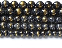 Vista 49 de 60 cuentas redondas sueltas de ágata negra natural mate de 0.236 pulgadas para fabricación de joyas, bricolaje y pulseras, piedra curativa de Ágata