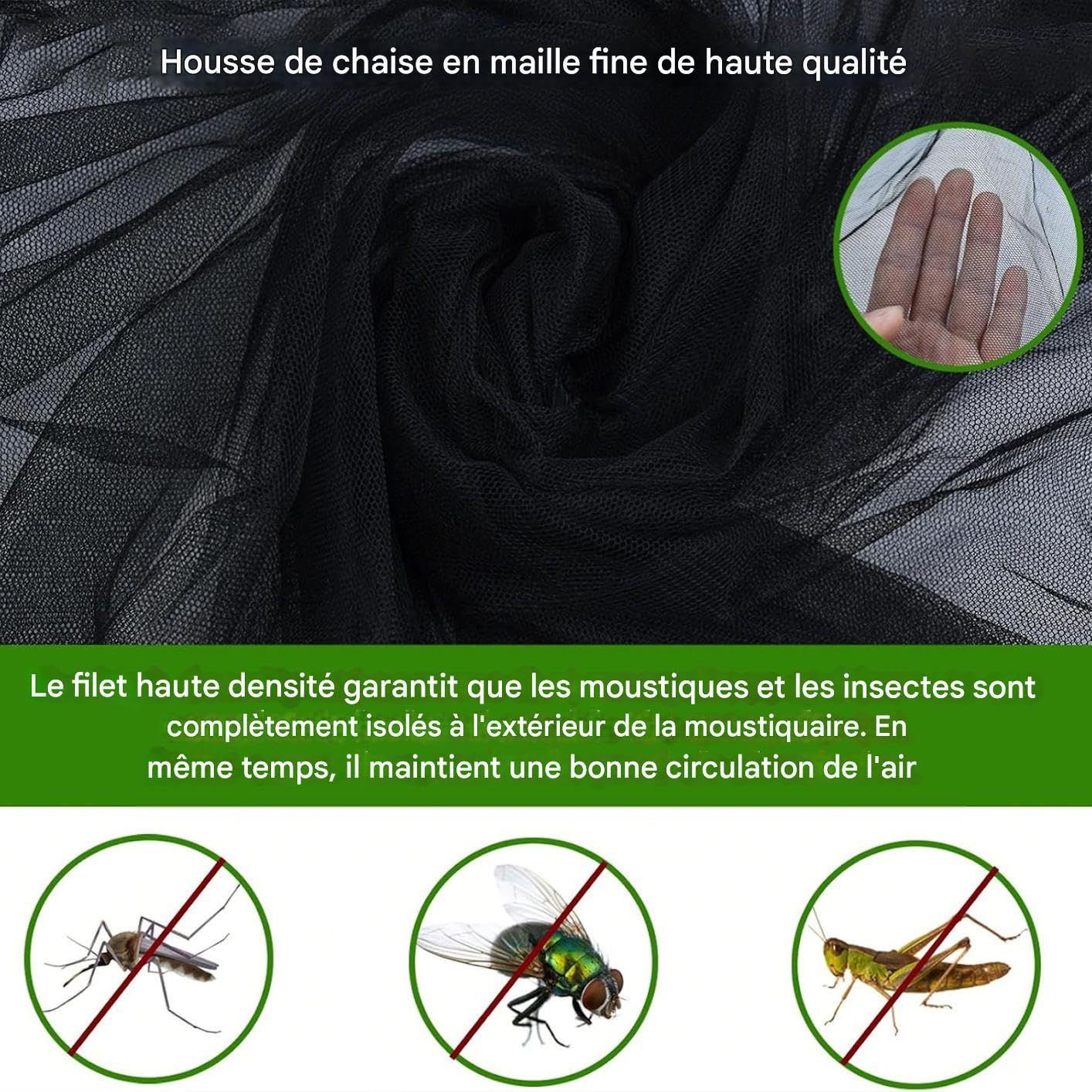 Zanzariera da Campeggio A Maglia Confortevole Con Protezione Raggi UV | Zanzariera Per Esterno All'Aperto Giardino Cortile Prato Escursionismo Campeggio Spiaggia