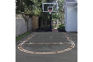 Effortless Basketball Court Marking with Our Driveway Chalk Stencil Kit