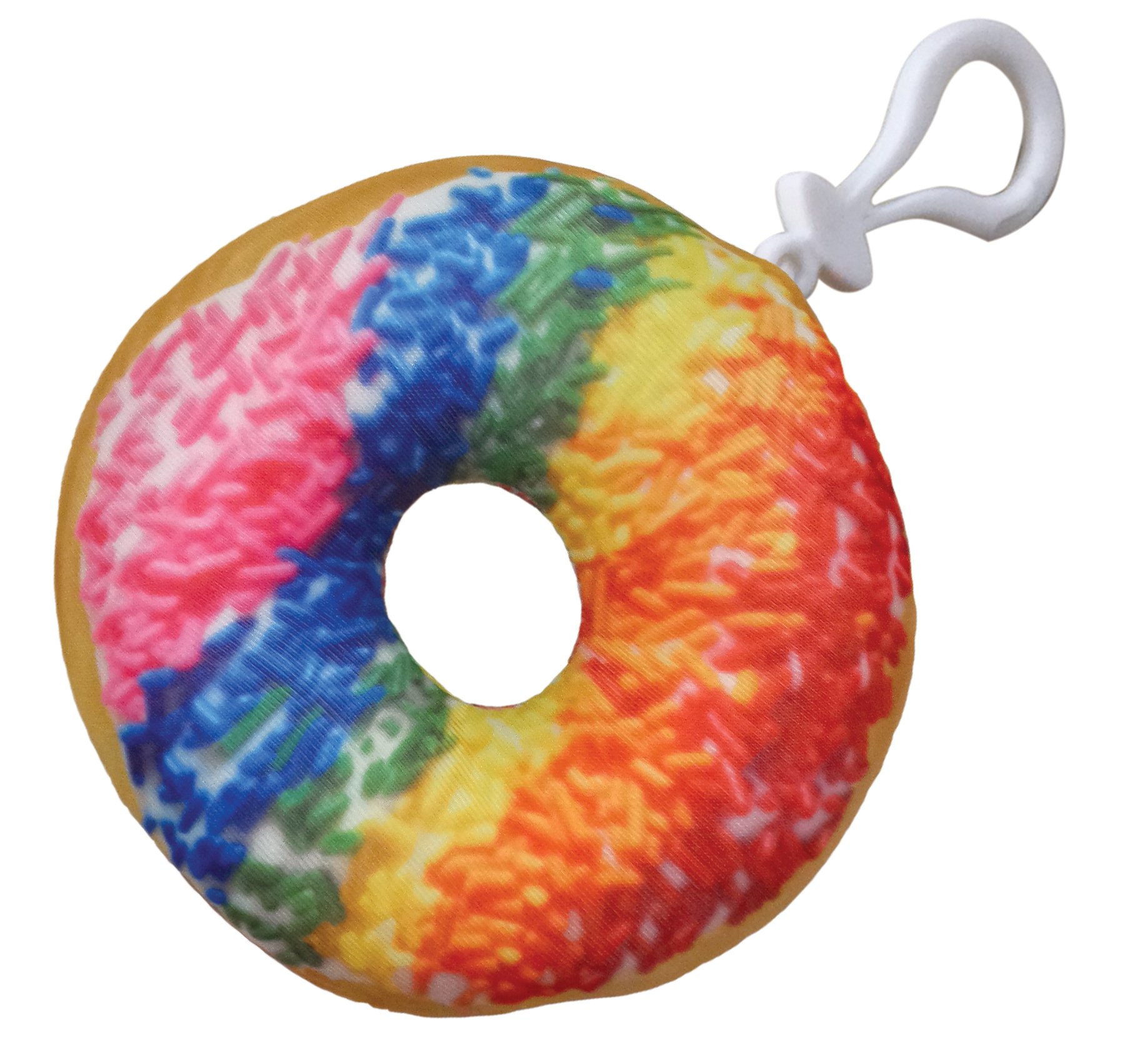 iscream Vanilla Scented Double Sided Rainbow Donut Mini Microbead Pillow Backpack Charm