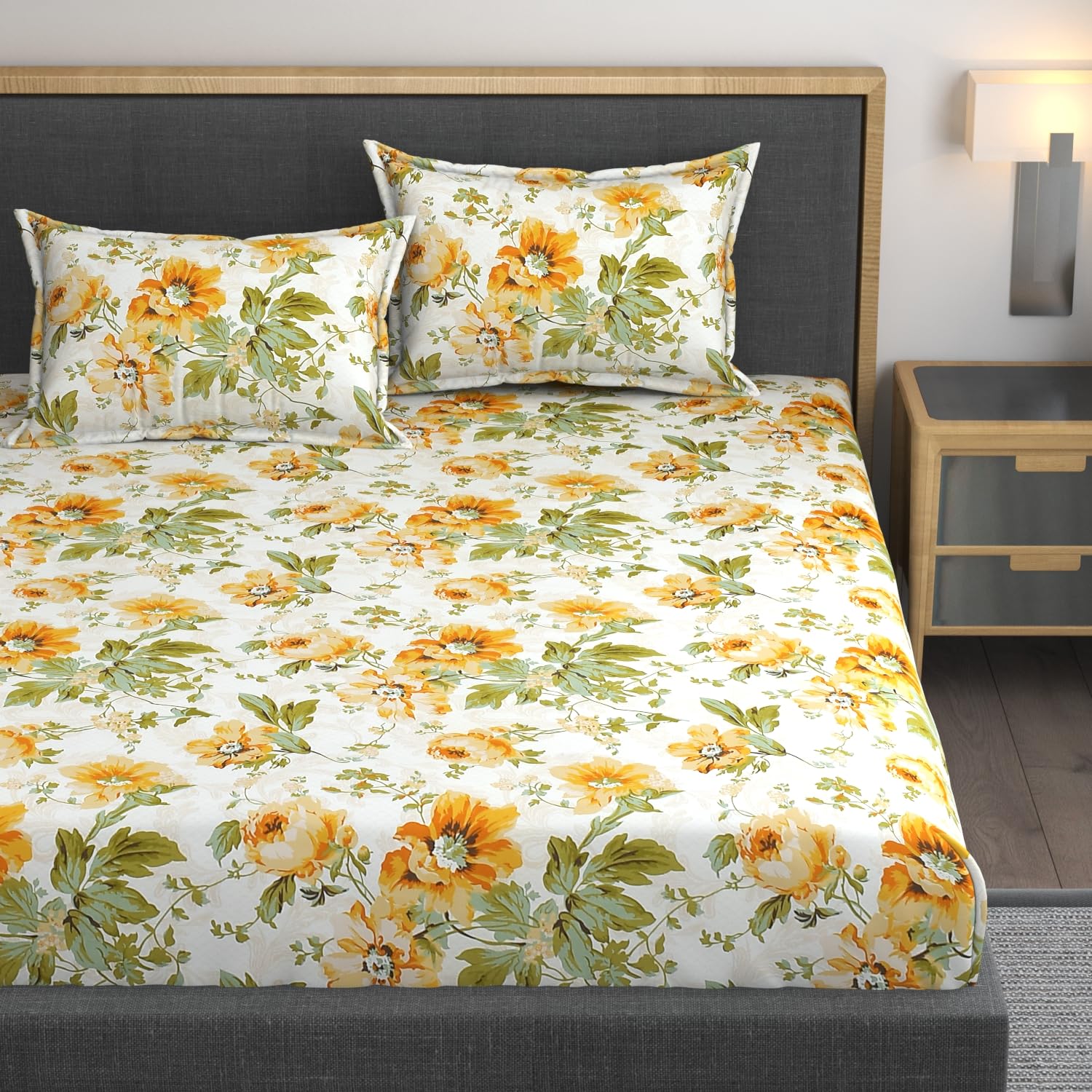 King Size Fitted Bedsheet - Premium Cotton Feel -13