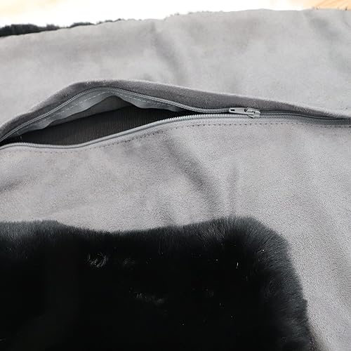 Miniatura 3 de Funda de almohada de piel lanosa, paquete de 2 unidades decorativas para el hogar, serie de lujo, estilo súper suave, funda de cojín para sofá,