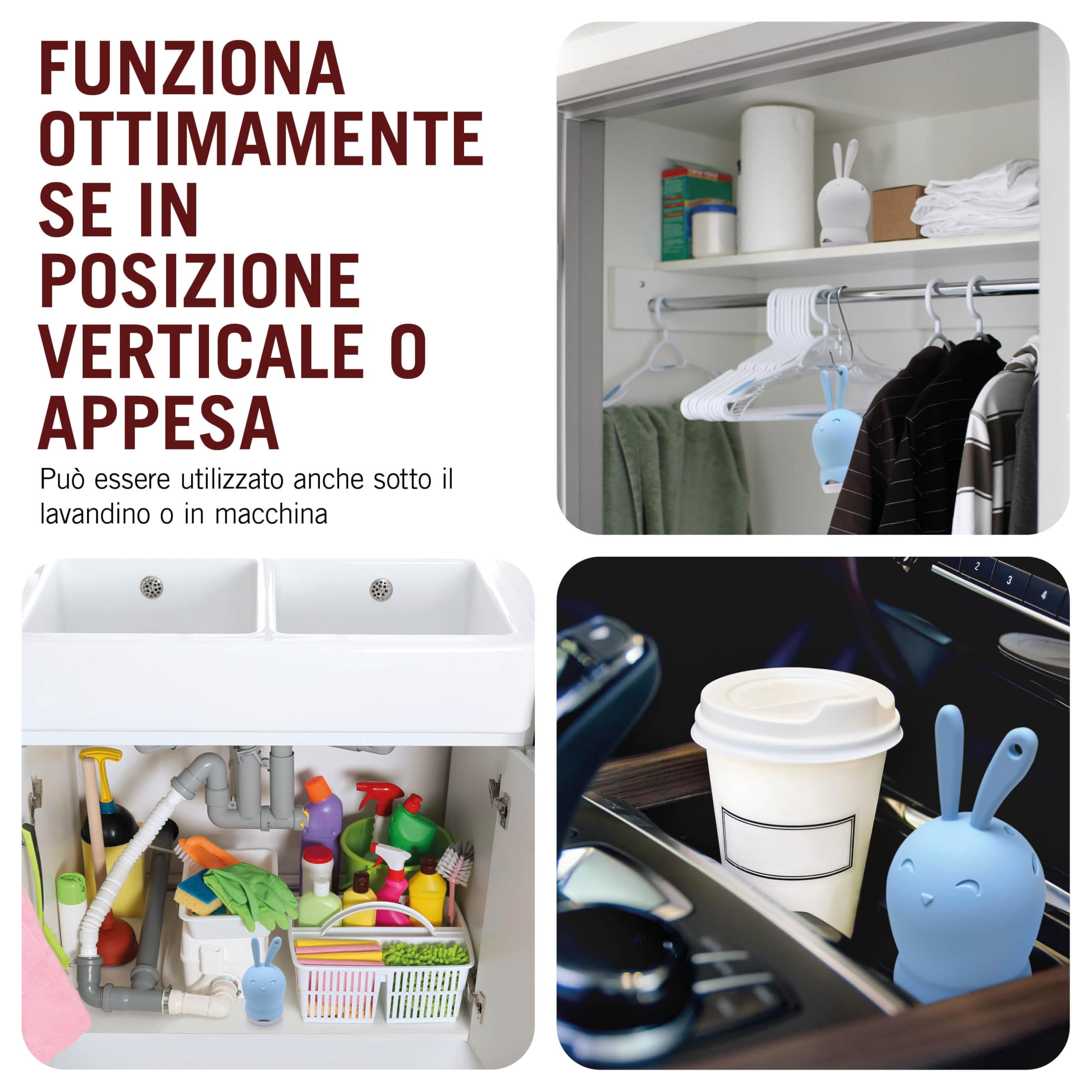 Monkey Business Eliminatore di odori per armadi e piccole aree/mantiene frigoriferi, armadi, armadietti, borse da palestra freschi/assorbe gli odori ecologico