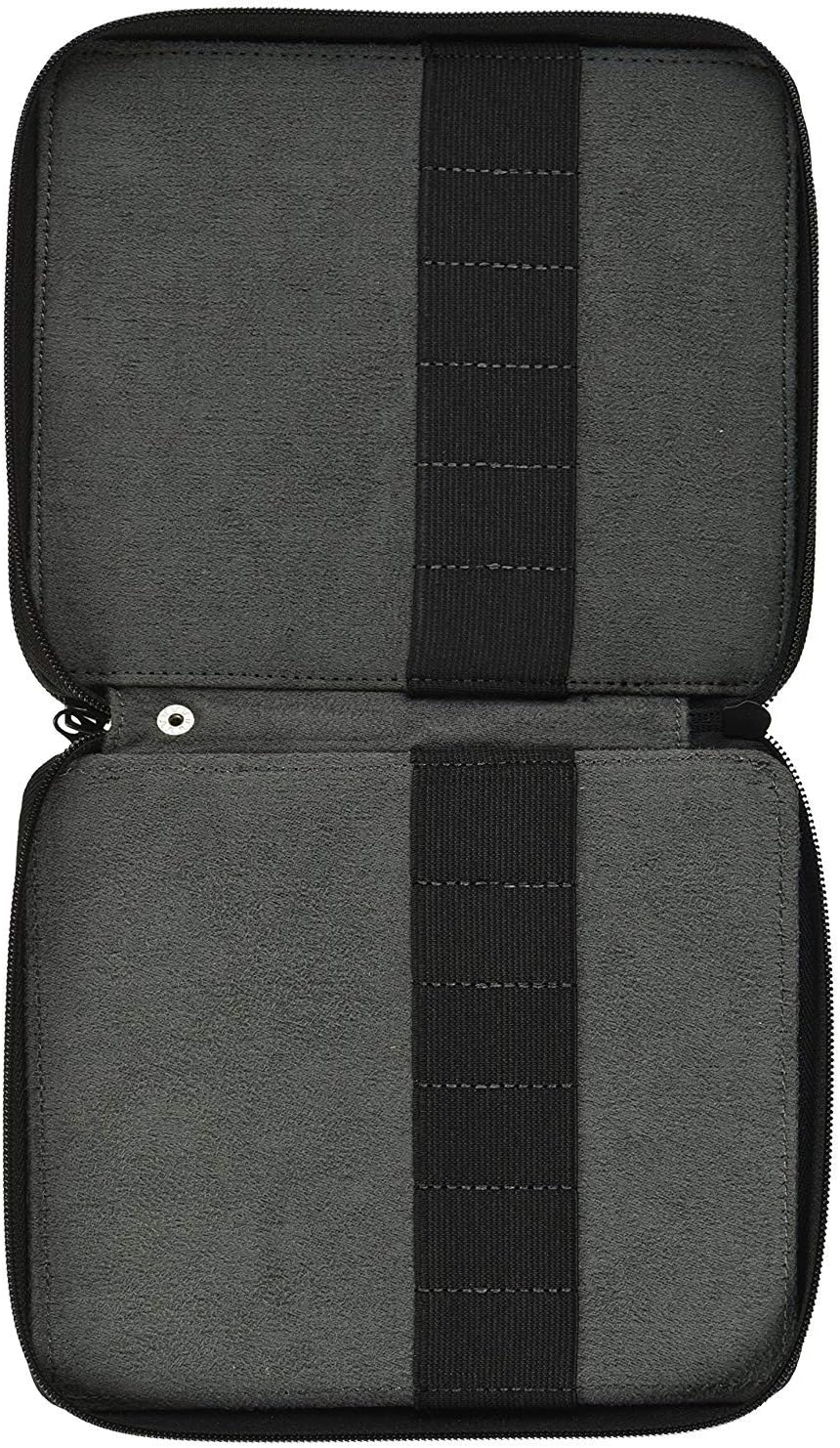 Speedball Art Products Genuine Leather Storage Case for Pencils, Markers, Pens and Art Supplies, Holds Up to 96 Standard Pencils, Black