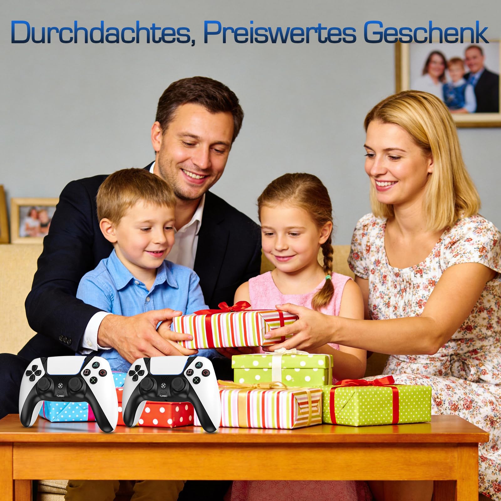 Ruibopad Für PS4 Controller,Wireless Controller Kompatibel mit PC,Pro,Slim,ALPS Joysticks Ohne Drift,Paddels und Turbo,Gamepad mit 3.5mm Kopfhörerbuchse,1200mAh Akku,Weiß.Geschenk für Gamer.
