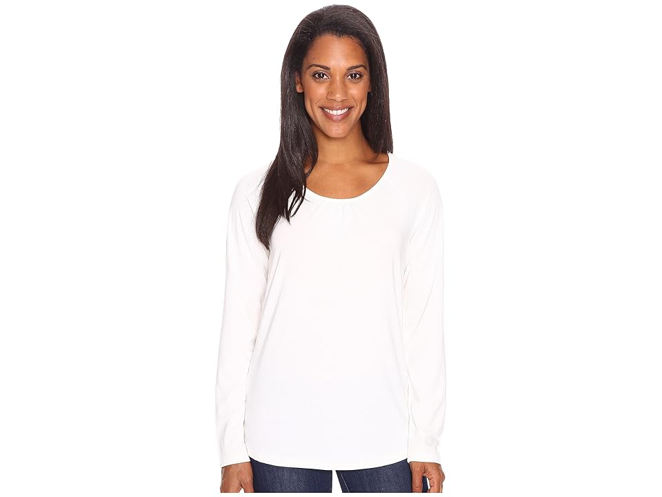

Royal Robbins Essential Tencel Crew (Creme) Women's Long Sleeve Pullover