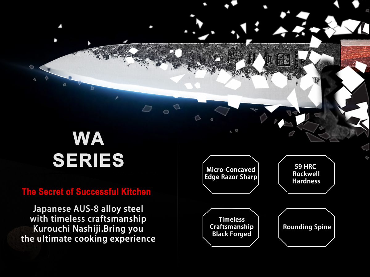 Amazon.com: kanngou 8.27 Inch Japanese Chef Knife, 210MM Black