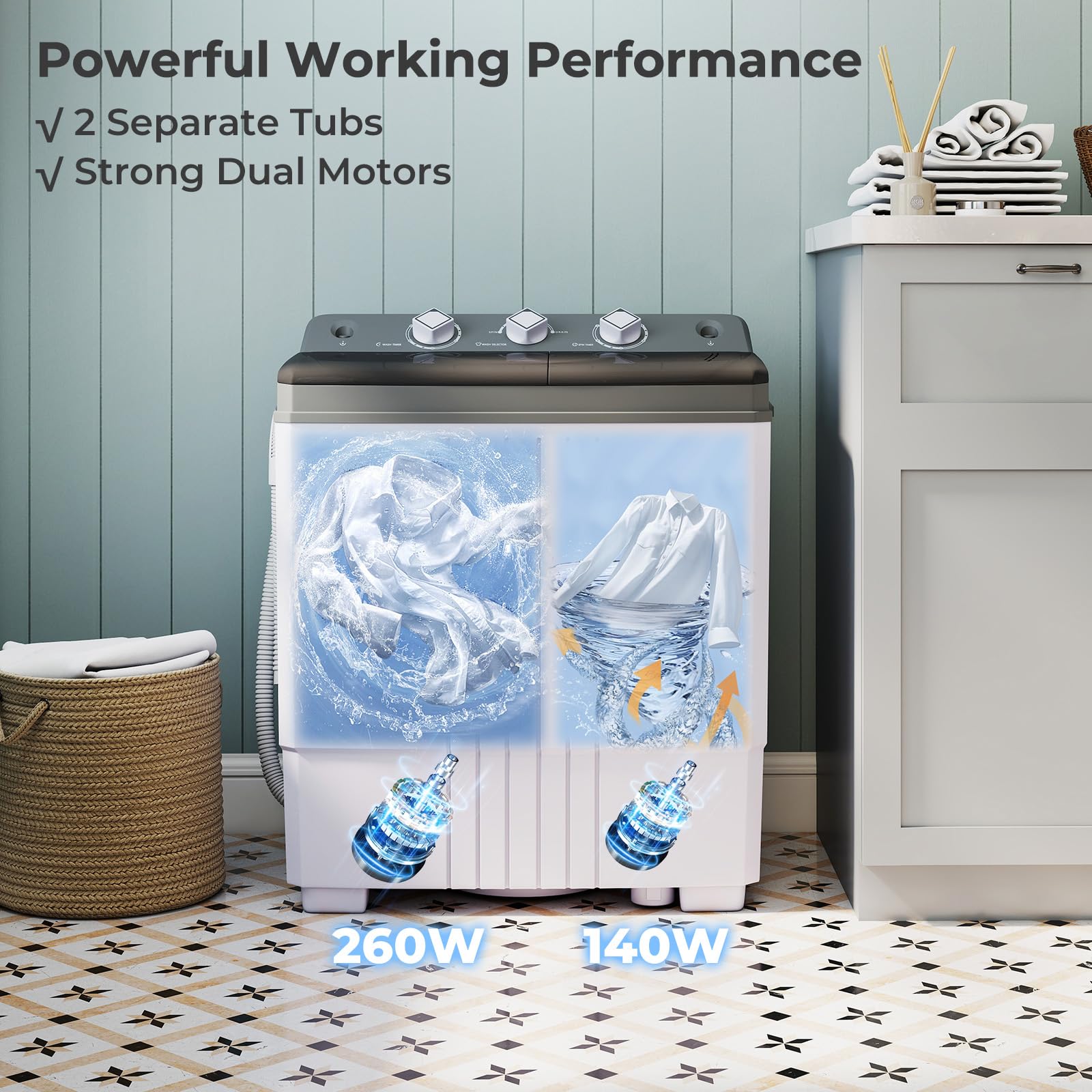 Amazon.com: Giantex Portable Washing Machine, 20 LBS Washer