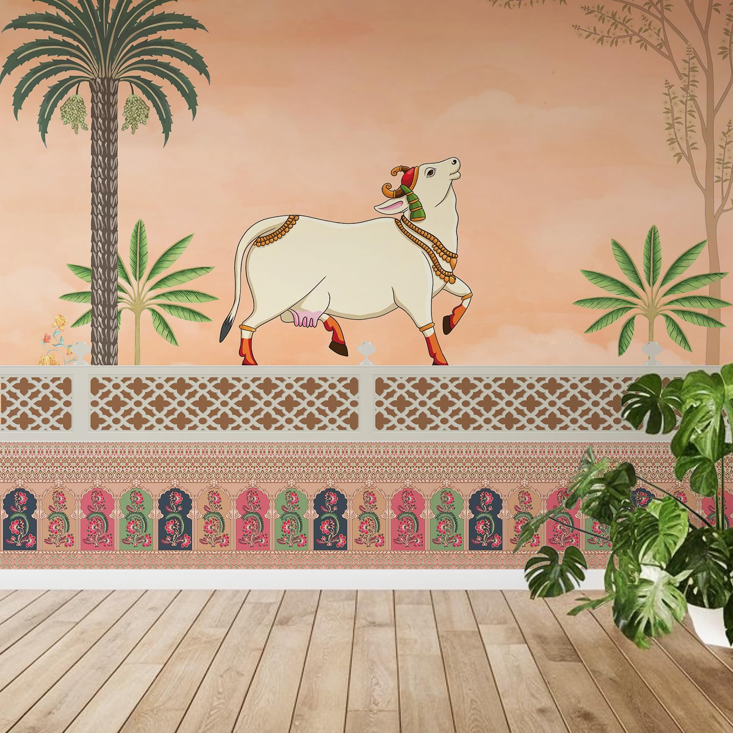 PAPER PLANE DESIGN Spiritual and Ethnic Pichwai Wall Mural Wallpaper. Full Wall Coverage. (Ds-01) (8 X 10 FEET, Non Woven Prime - Non Adhesive) (B0DGCRC1BV) Amazon Price History, Amazon Price Tracker