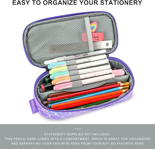 Miniatura 4 de mibasies - Cartuchera de sirena para niñas y niños, estuche suave para bolígrafos