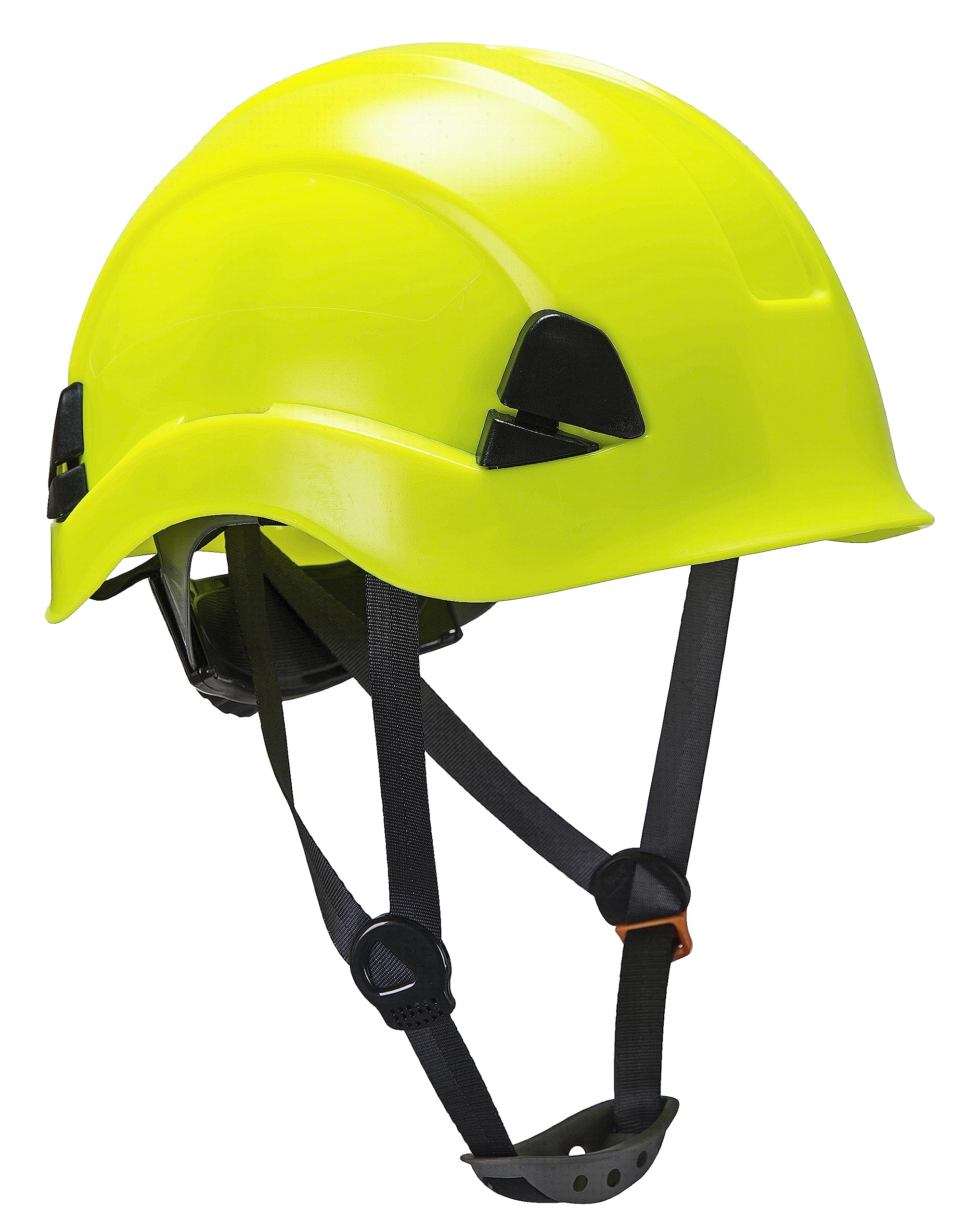 Portwest PS53 Height Endurance Casque de Chantier Travaux en Hauteur Casque de Sécurité Électricien Coque ABS Légère Non Ventilée Jugulaire 4 Points Harnais 6 Points Isolation Électrique, Jaune