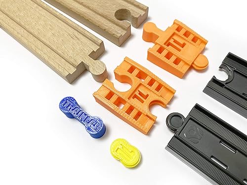 Miniatura 9 de Adaptador TrainLab compatible con Intelino J-1 Smart Train Tracks y Thomas Brio Ferrocarril de madera (2 unidades), Nitebrite