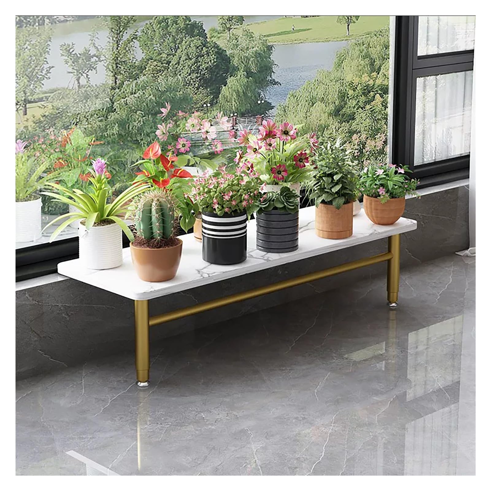 Extension de rebord de fenêtre pour plantes 30x150cm étagère rangement sans perçage